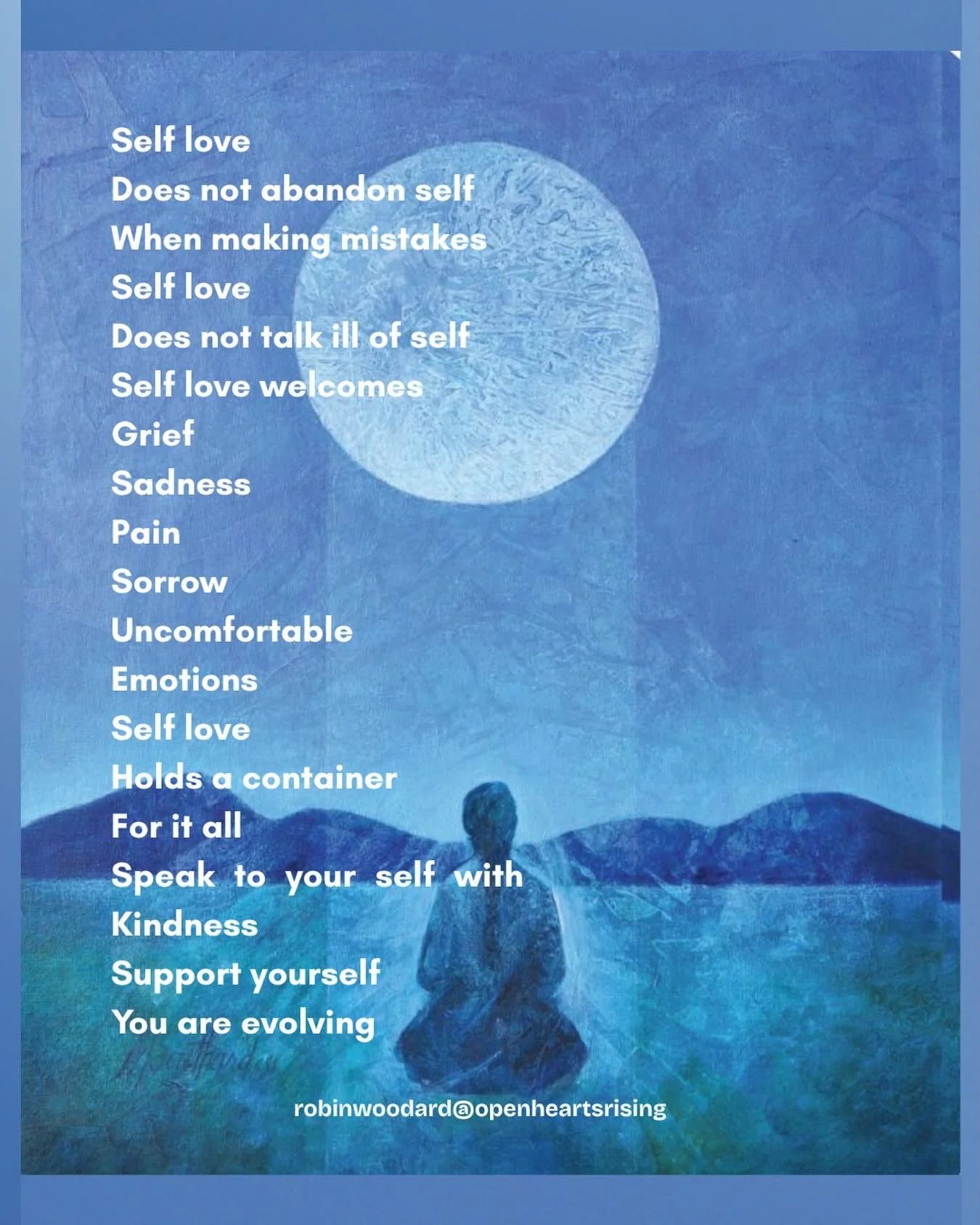 You are a work of art in progress 
 .
Self love is resilient 
 .
Self love is compassion 
 .
Self love is unconditional 
 .
Image Pinterest  #selflove #emotionalliberation #poetry #selfhealer #emotions
