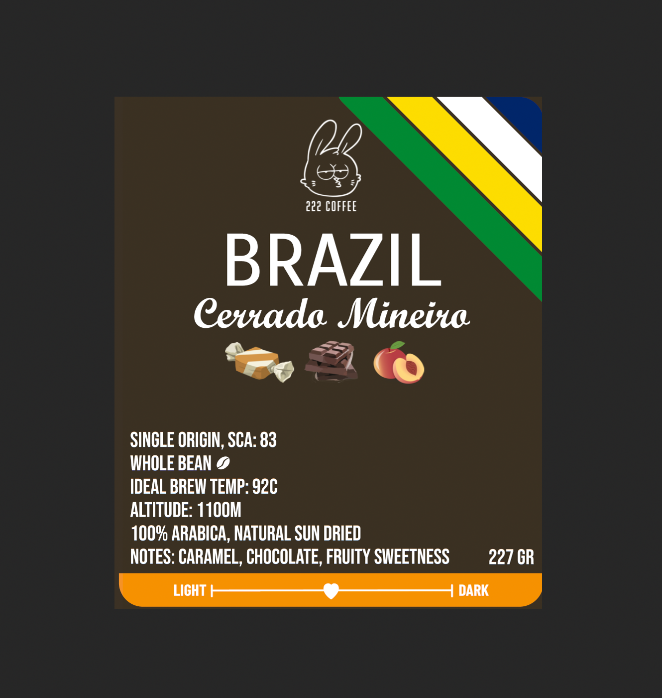 Brazil Cerrado Mineiro, SCA Score: 83 (Natural Sun Dried Process)
