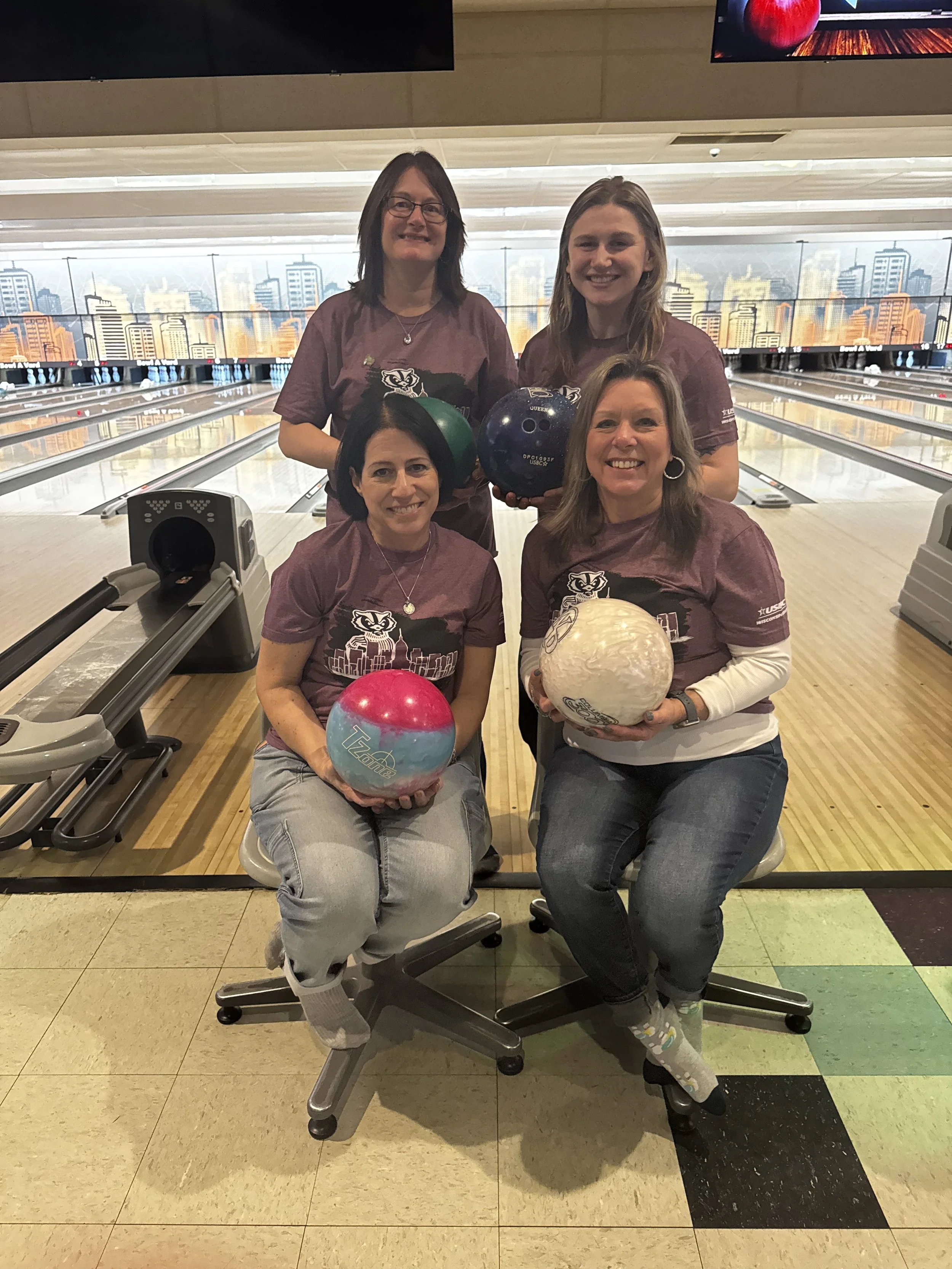 I spend my Tuesday nights in the winter with my team at the bowling alley. We also go to state every Spring! 