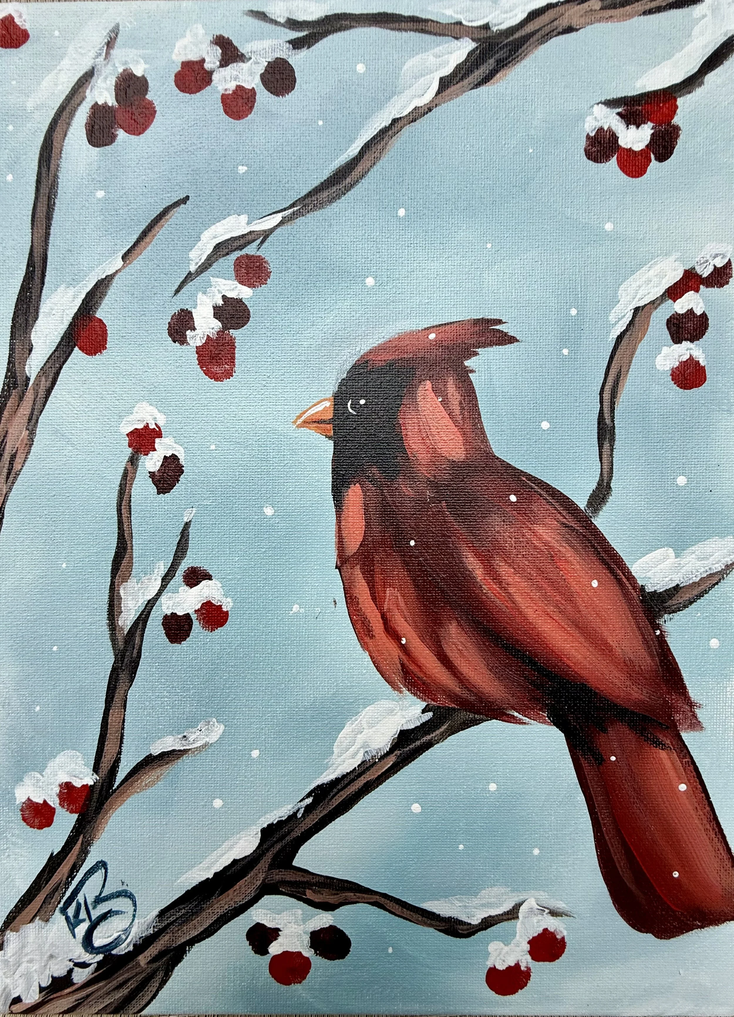 Snowy Cardinal