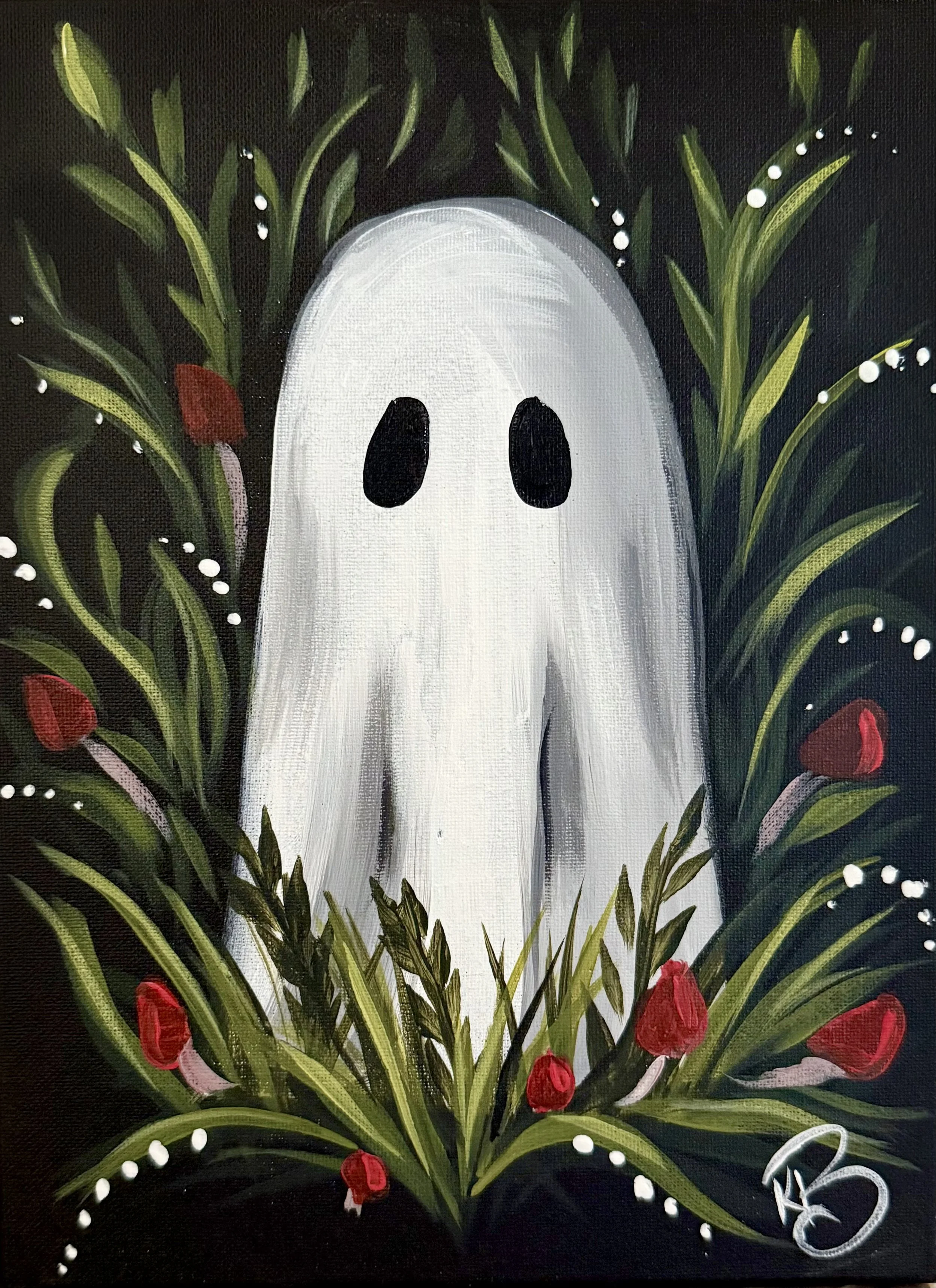 Ghost Mushroom Floral