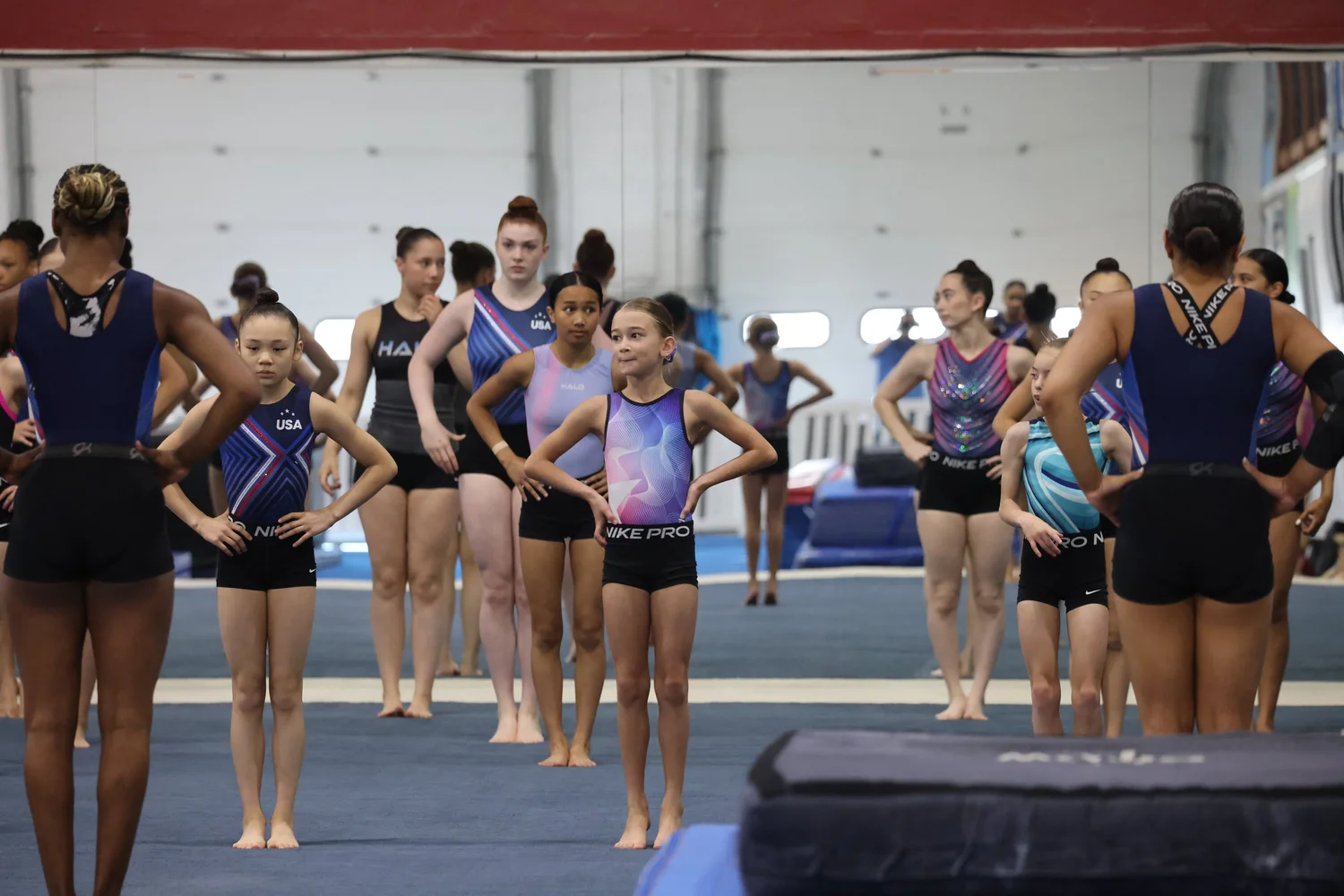 Xtreme Acro athletes training in the gym, photographed by Jason Wong