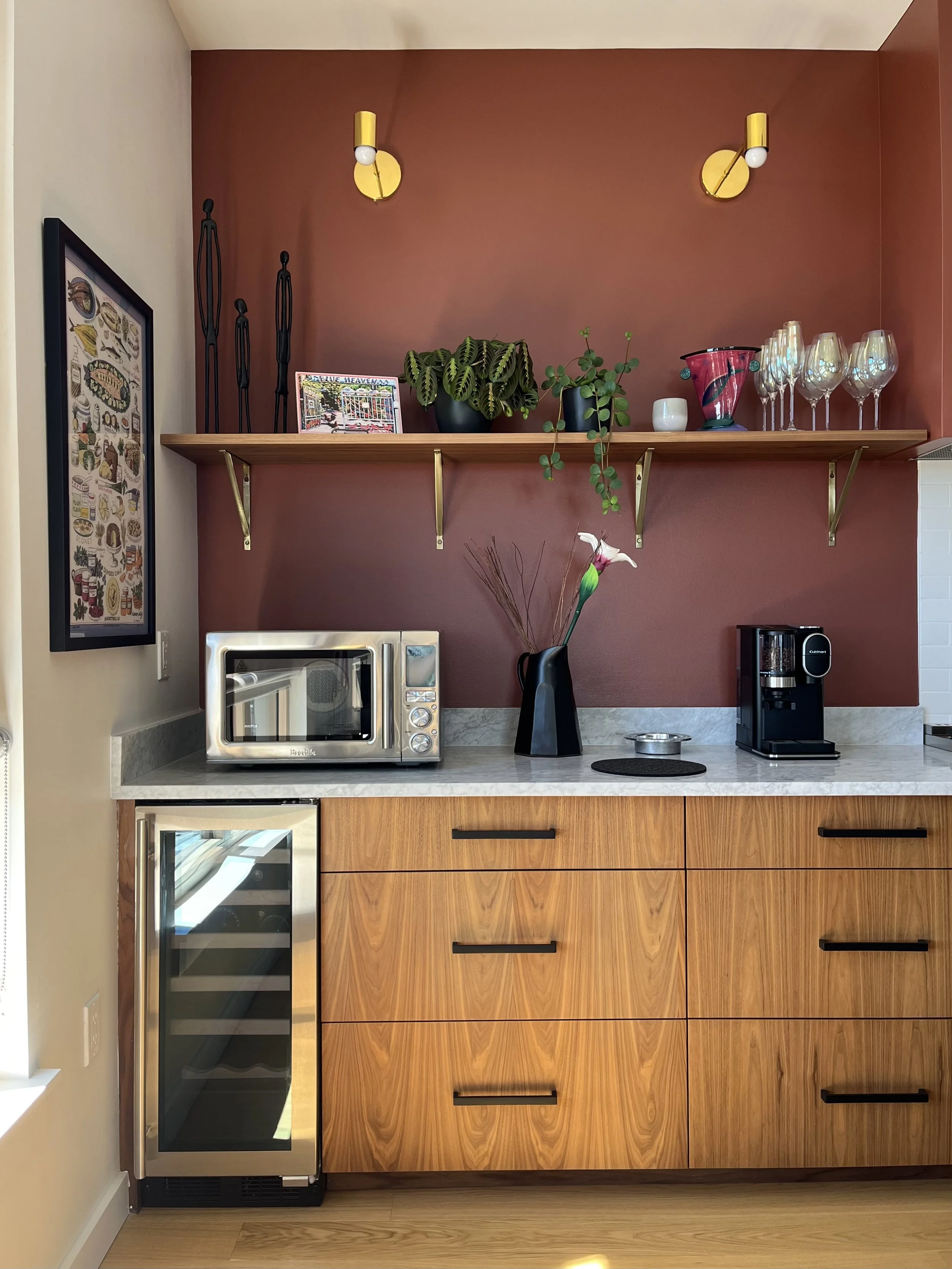 Fresh Clay Kitchen Accent Wall