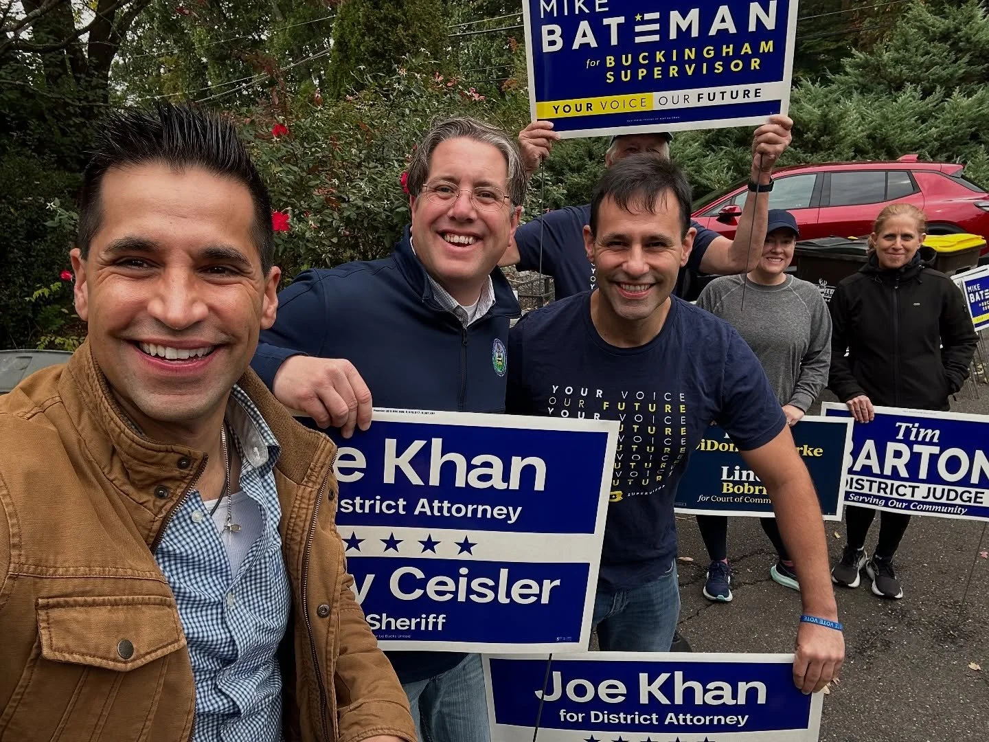 Great day knocking doors in Bucks County to get out the vote for Democrats up and down the ballot. Like our 3 Supreme Court Justices&mdash; and my brother Joe Khan for DA.

Vote YES on judicial retention on or before November 4th!!