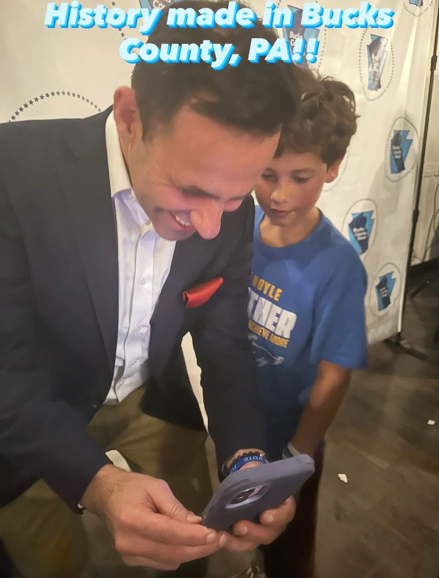 ‼️‼️My big brother @joekhanesq just made history &mdash; becoming the first Democratic District Attorney in Bucks County!!

This wasn&rsquo;t just his victory. Across Bucks County, Democrats won up and down the ballot &mdash; from county offices to j