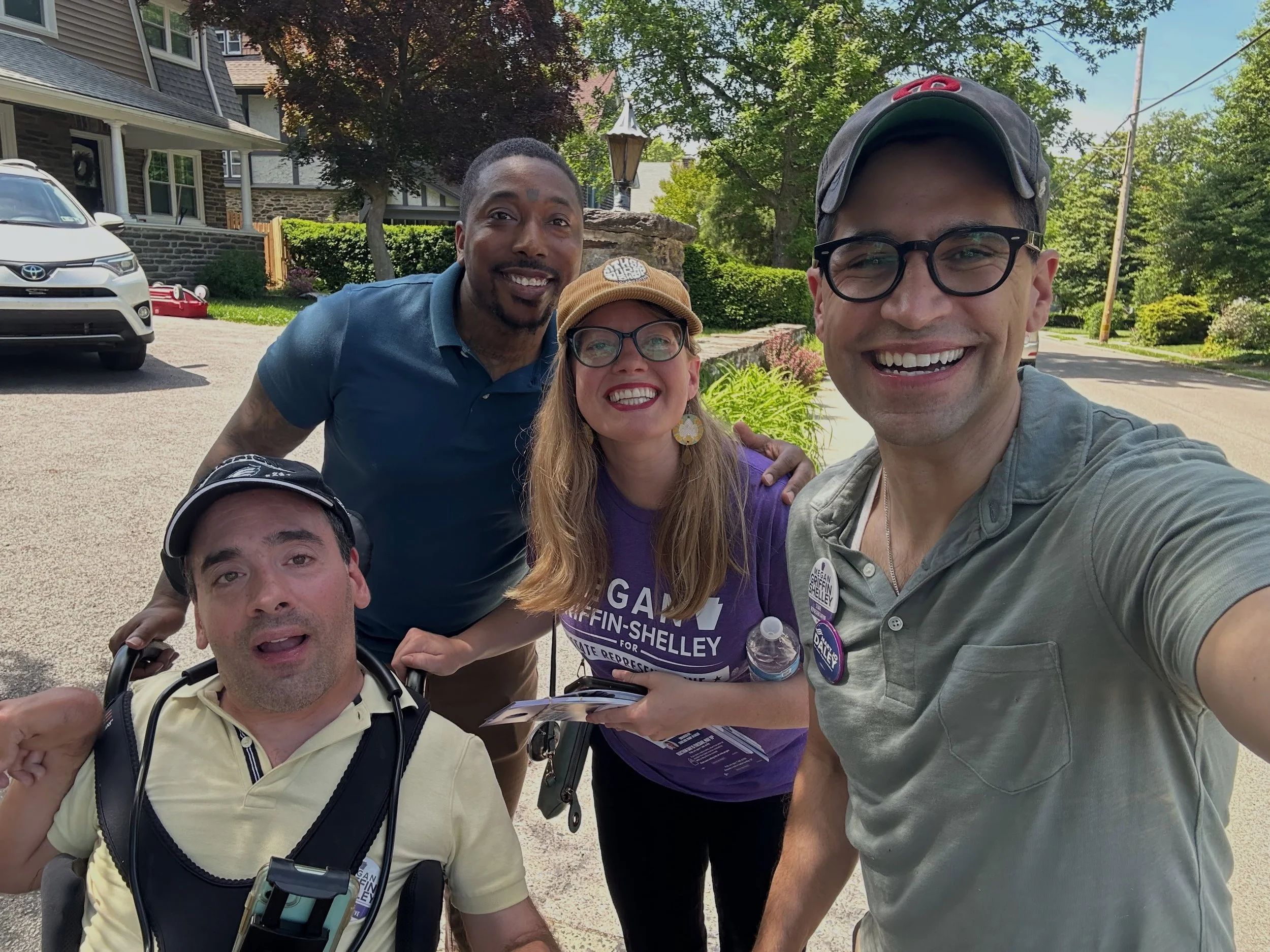Knocking doors with Michael Anderson, of &ldquo;Michael&rsquo;s Law&rdquo; fame for Megan Griffin-Shelley!!