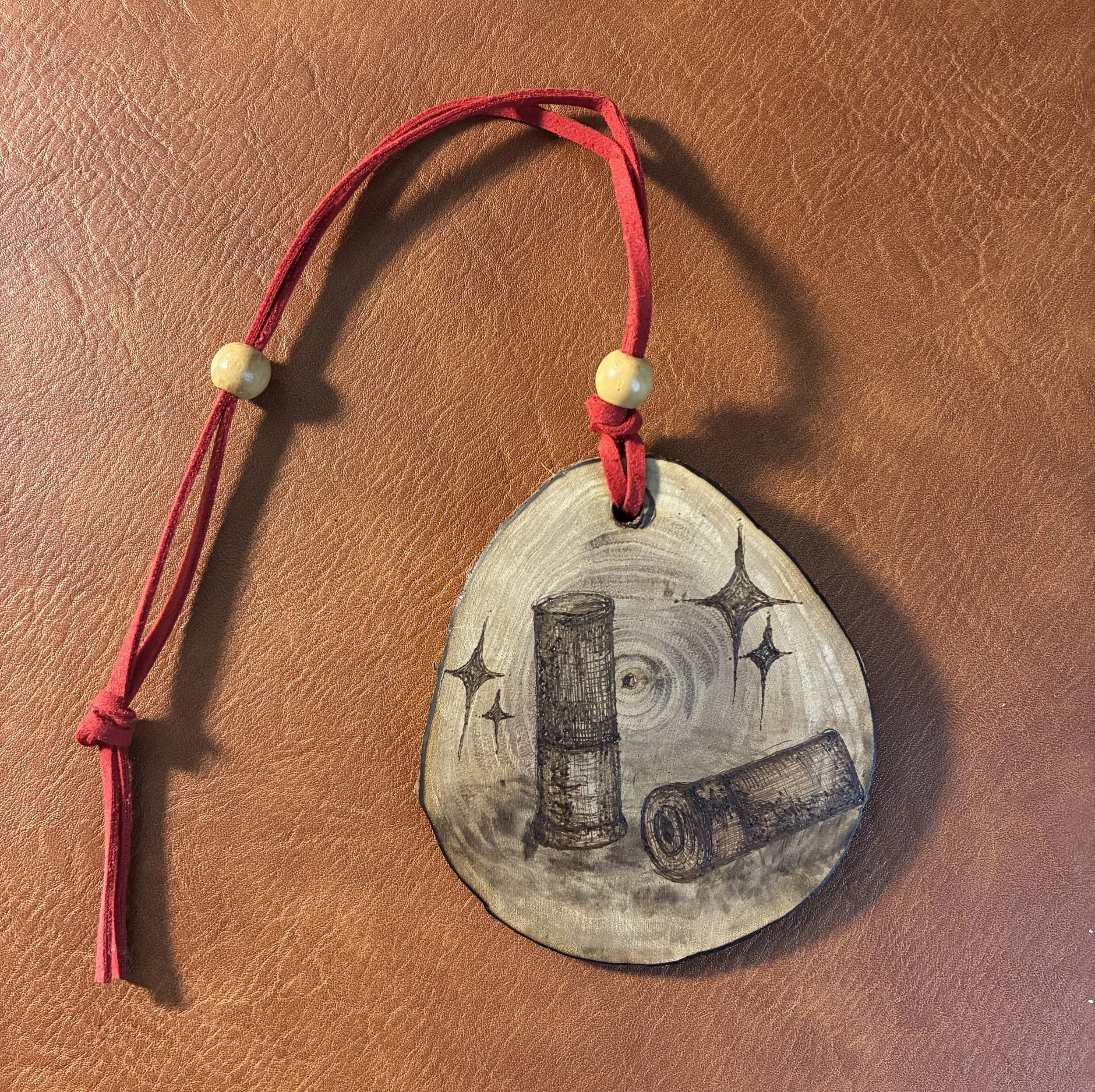 Shotgun Shell Wood Burning