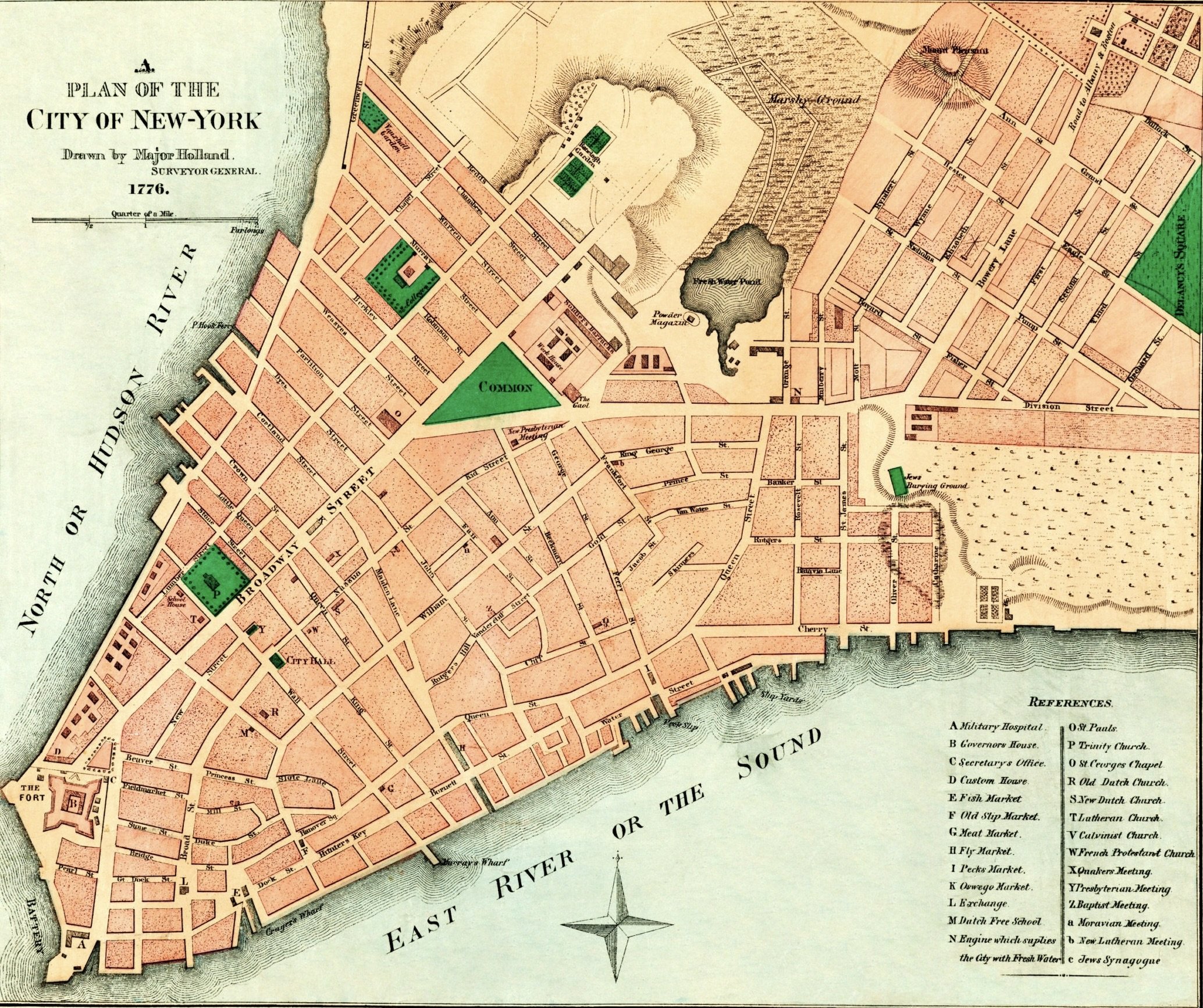 New York City - June 1776 - an extraordinary description from an English visitor just weeks before the signing of the Declaration of Independence