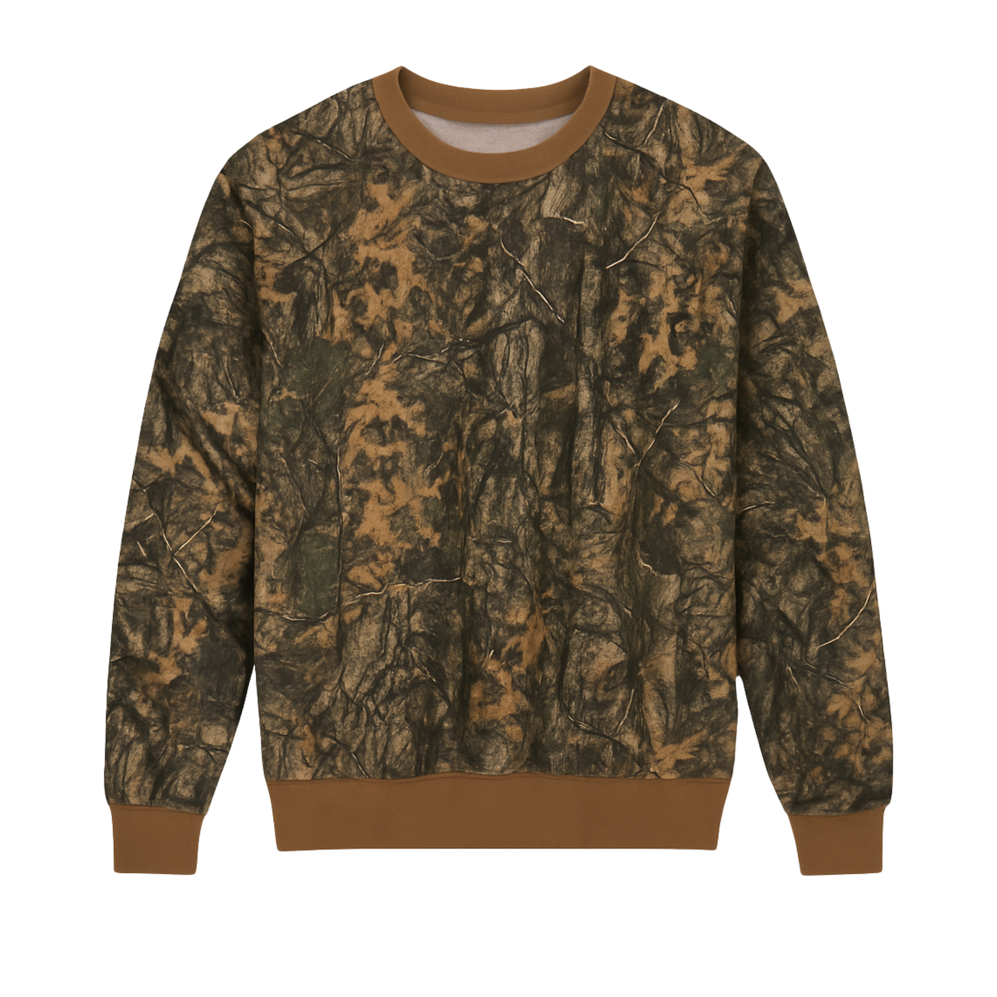 Dark Woodland Camo Lounge Fleece Crew Neck Sweatshirt