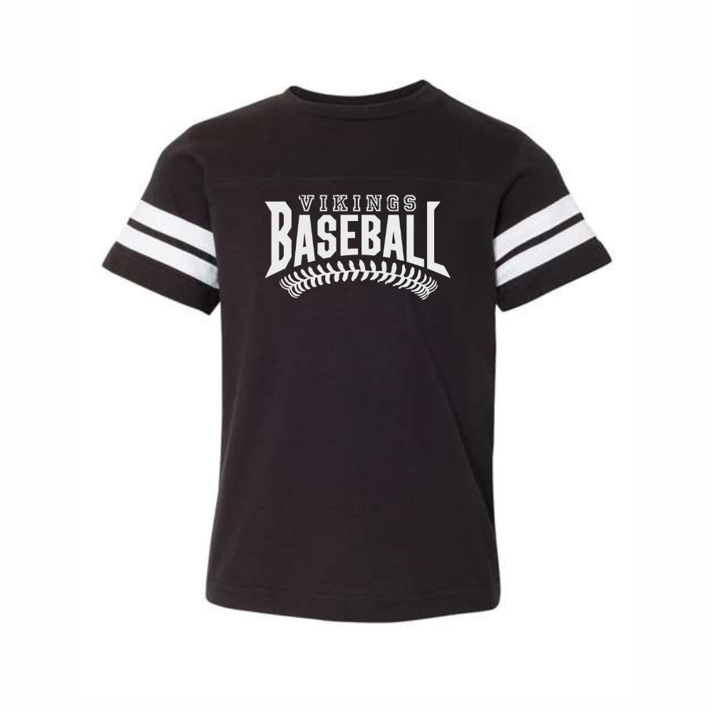 Vikings Youth Baseball Varsity Stripe Tee