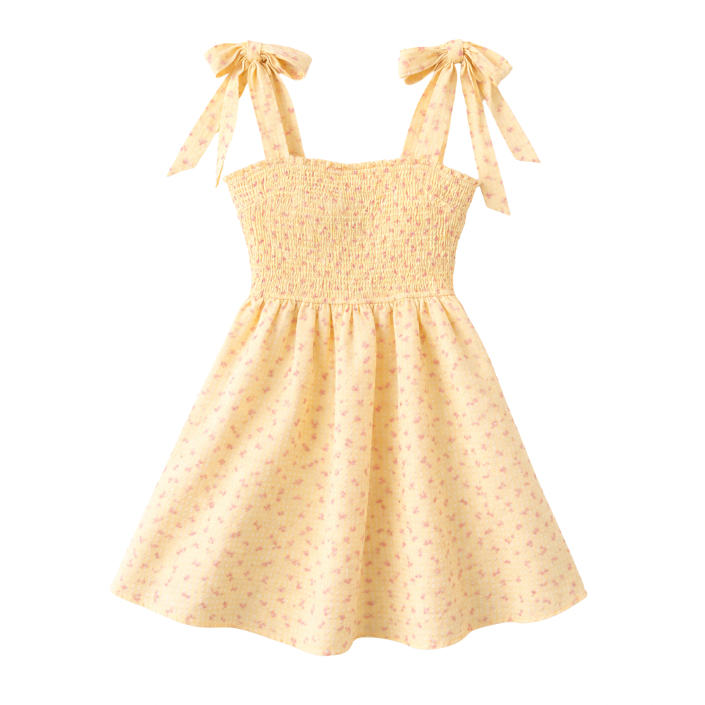 Golden Hour Tie-Shoulder Mini Romper Dress