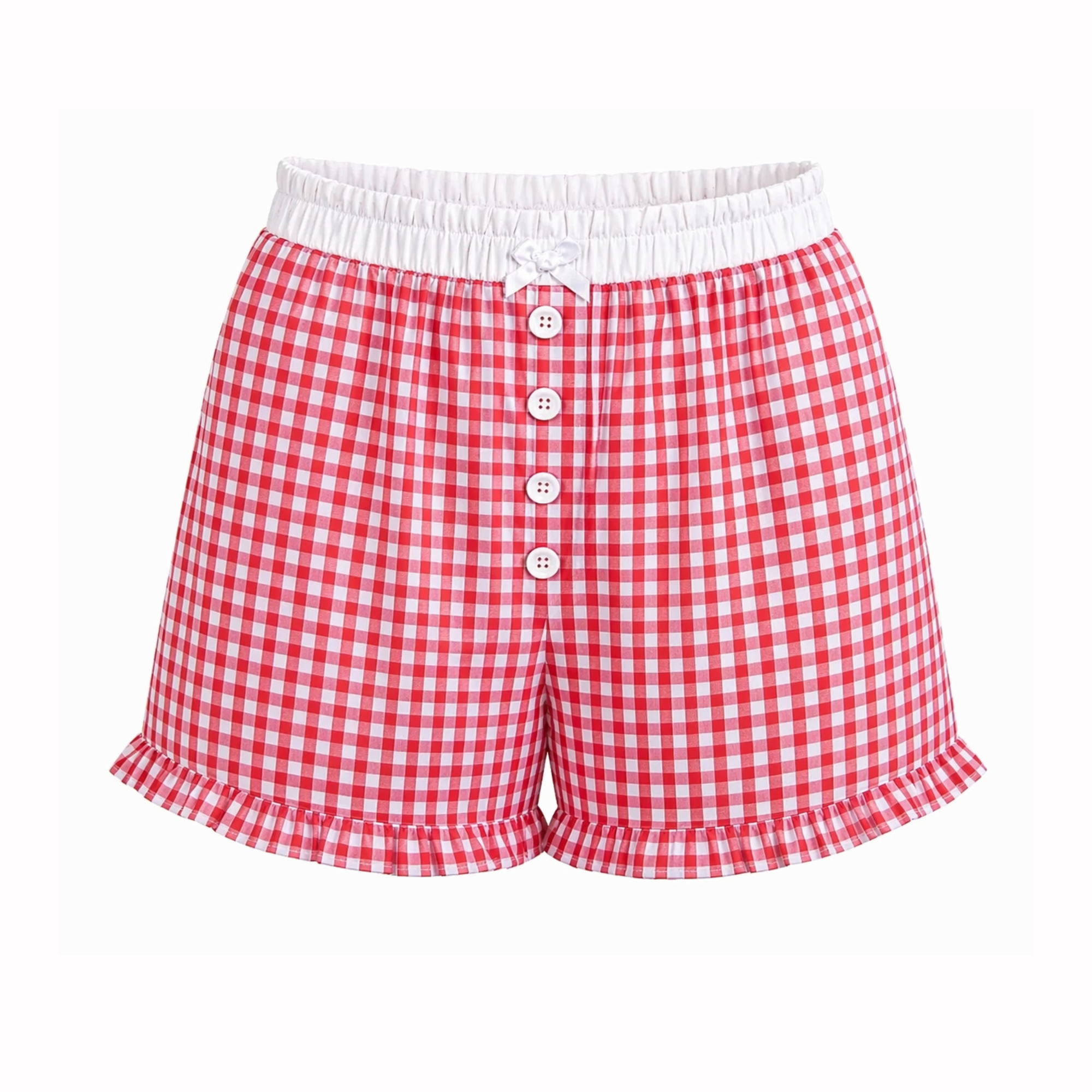 Cherry Picnic Gingham Lounge Shorts