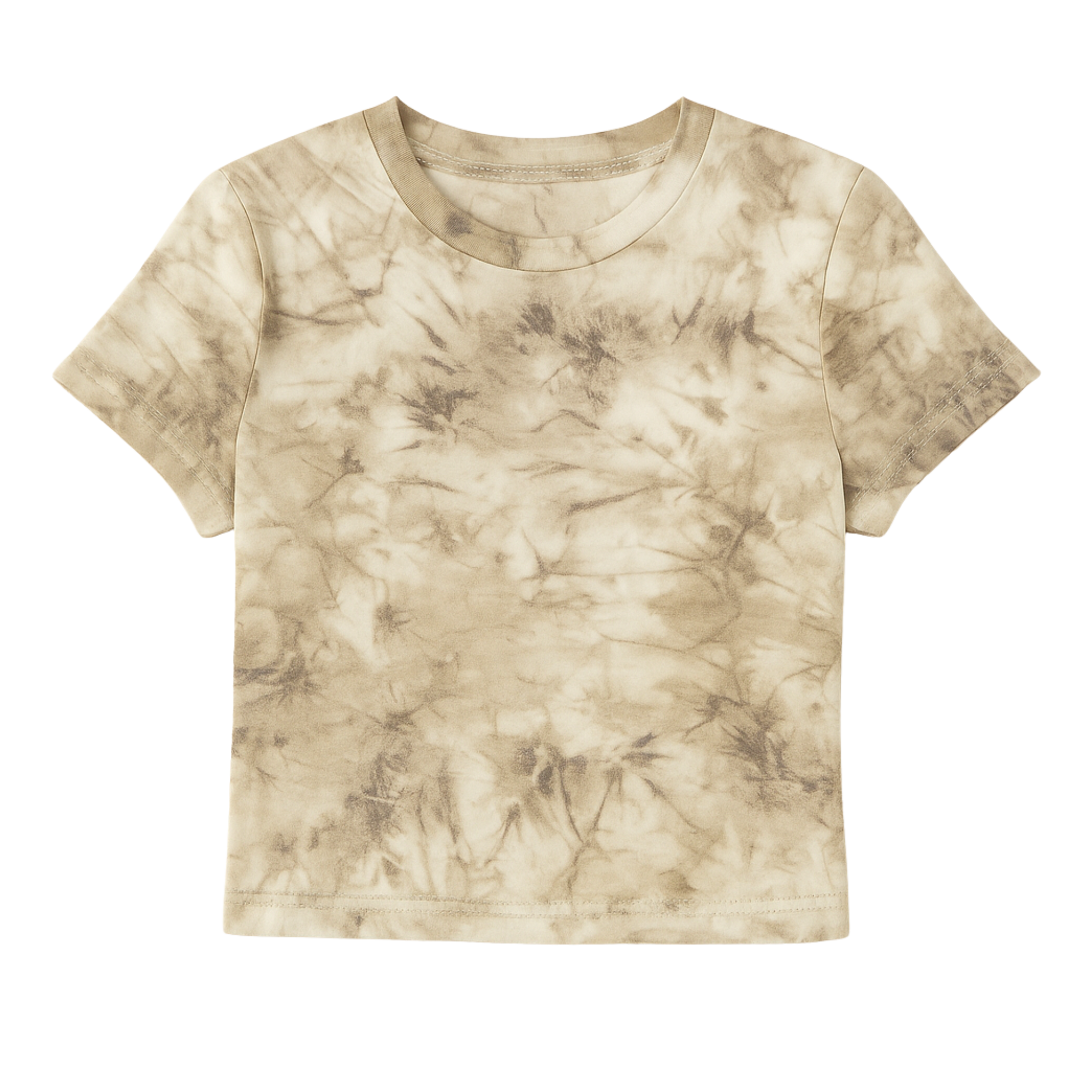 Ashli Light Woodland Camo Jersey Baby Tee Short Sleeve Top