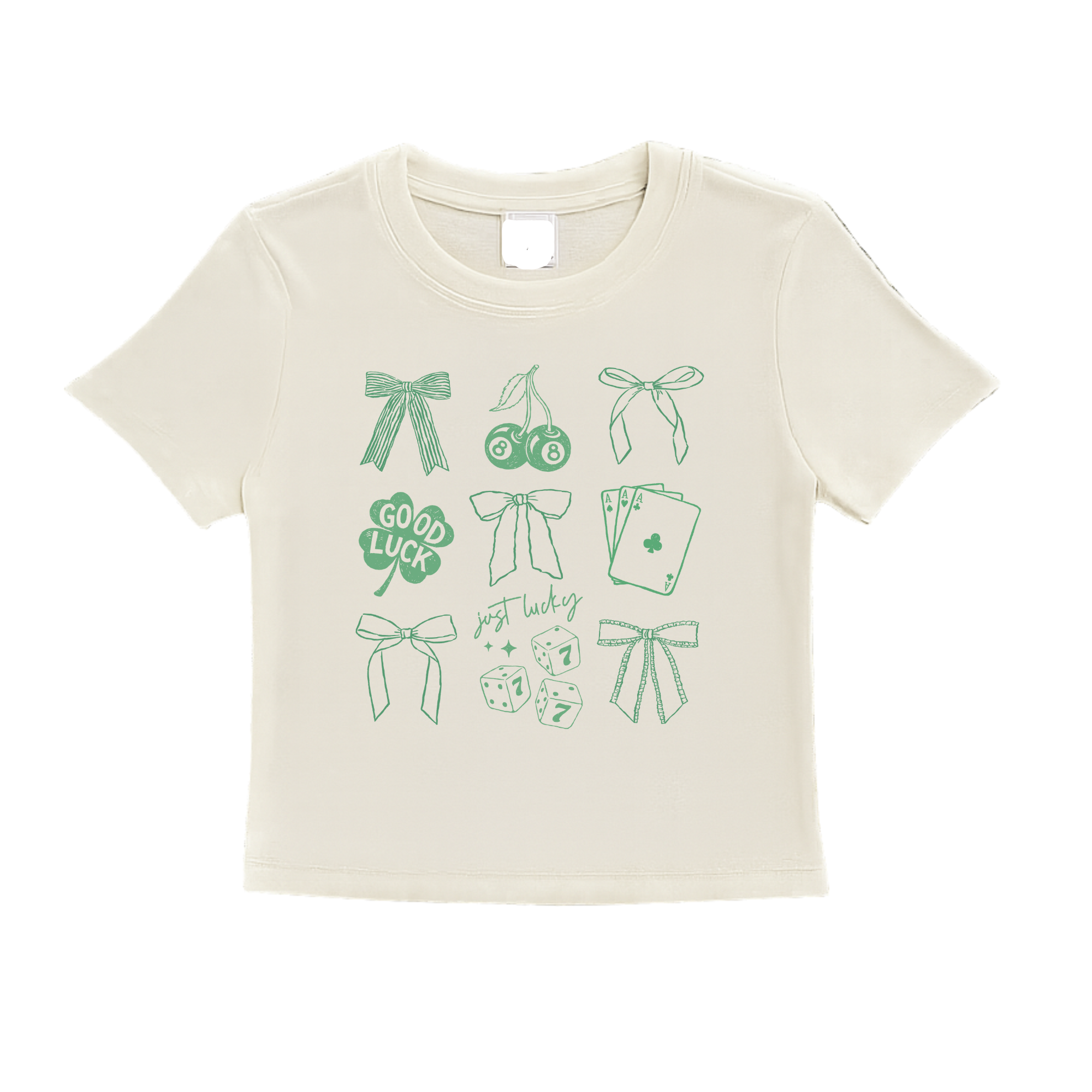 Lucky Icons Babyrib Crop Tee