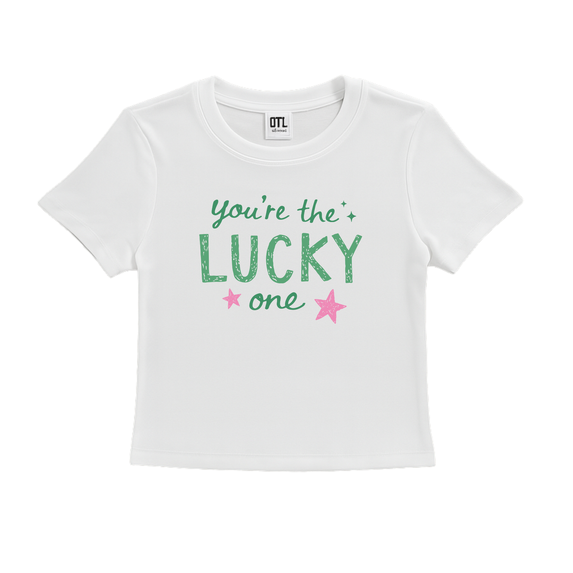 Lucky One Cropped Baby Tee