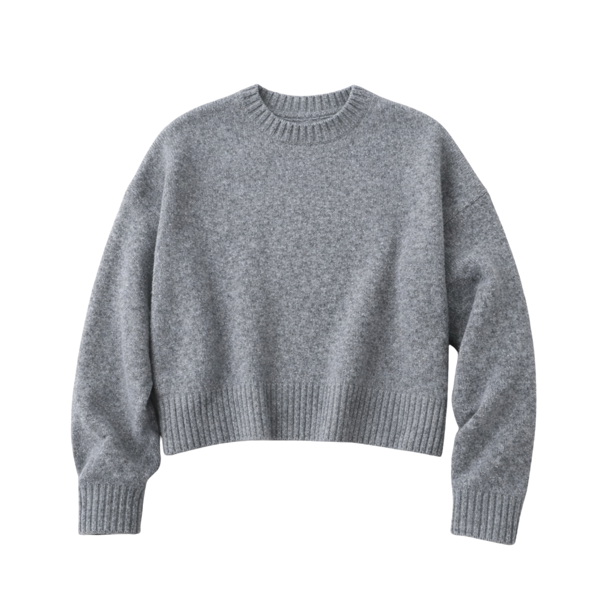 Gray Tie-Back Sweater