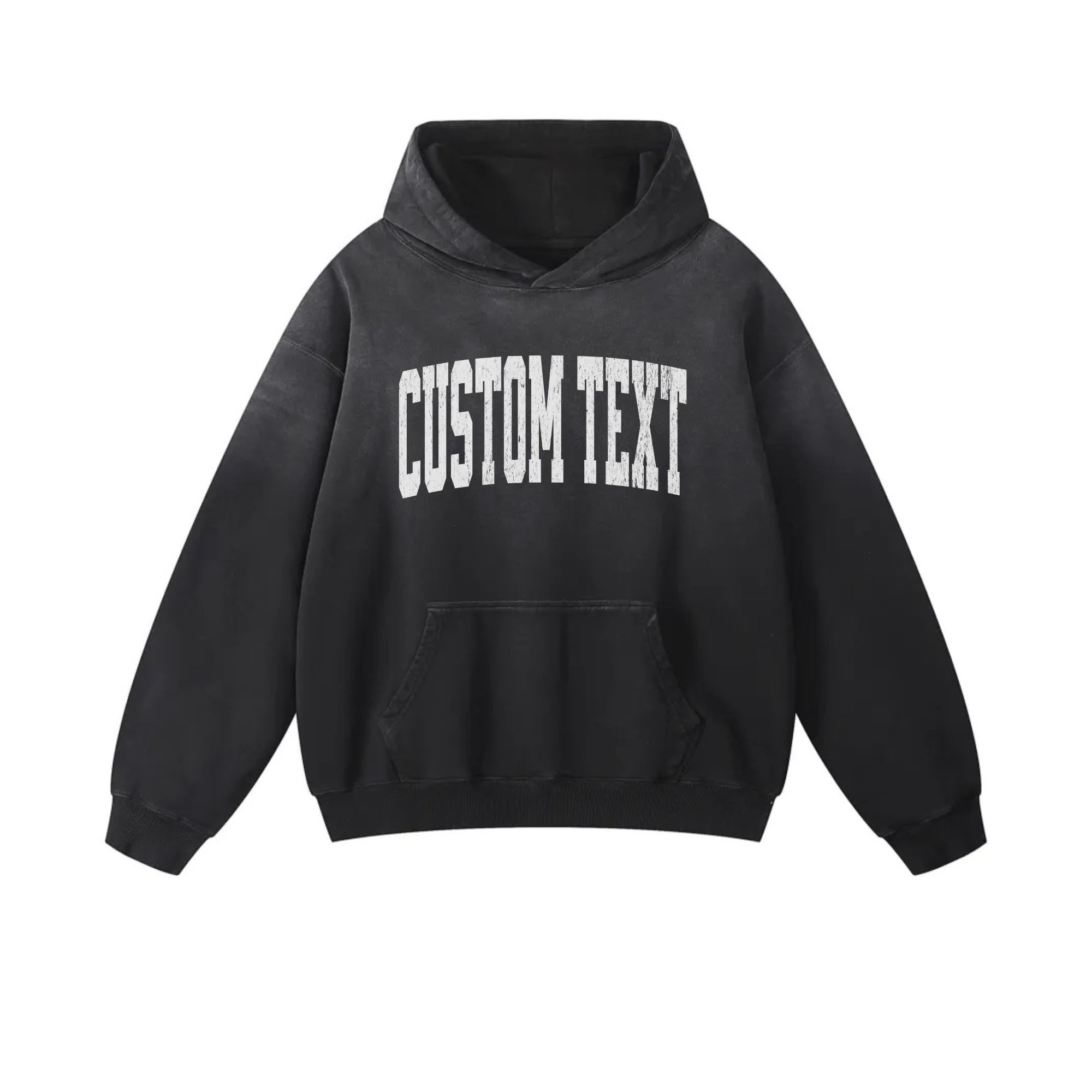 Custom Text Heavyweight Sunfade Oversized Hoodie