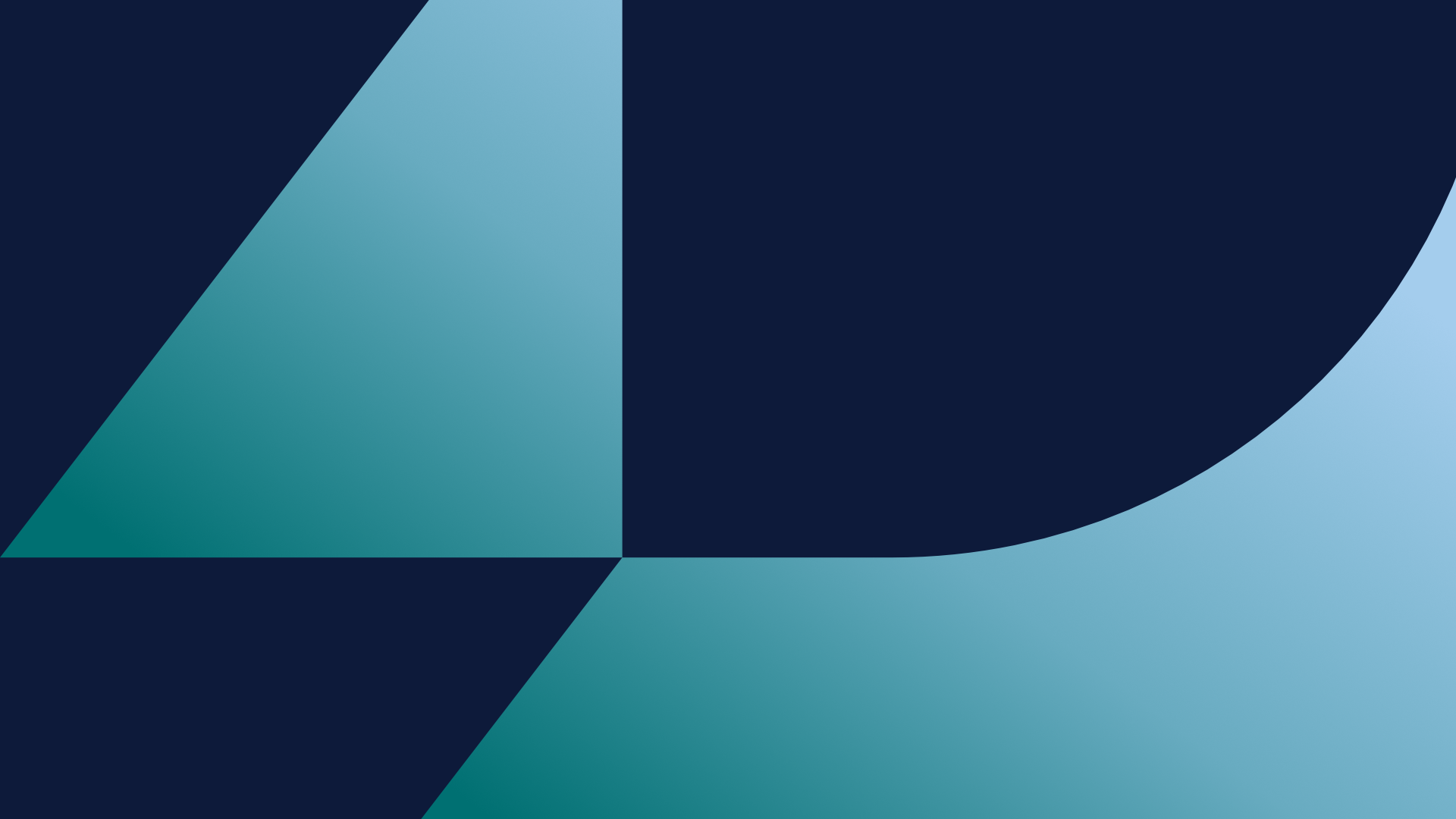 Abstract background with overlapping geometric shapes in shades of blue and teal.