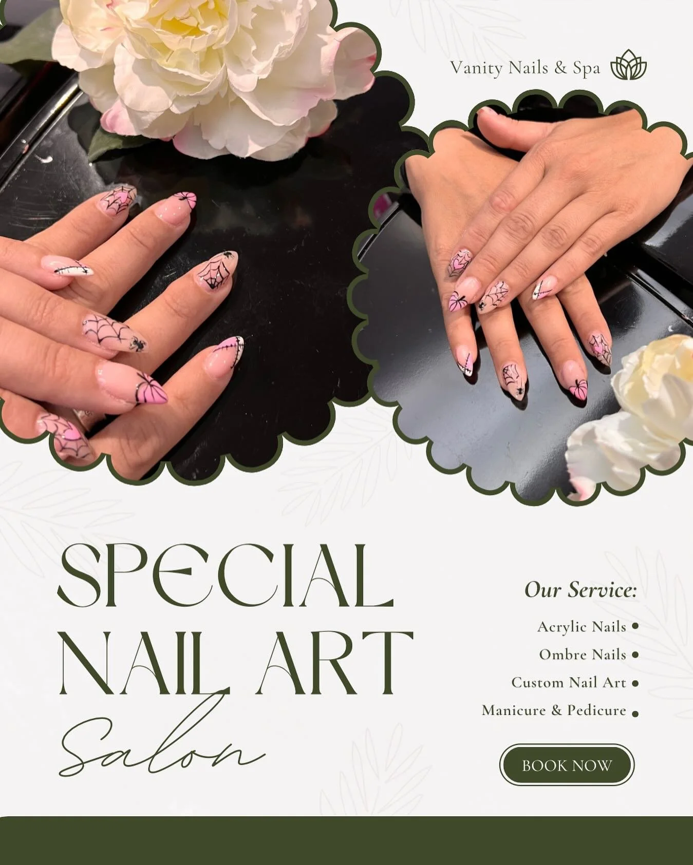 👻🎃 Spooky season is here, and your nails deserve to slay too! 💅✨
From cute pumpkins to glam ghosts &mdash; get your Halloween set before they vanish! 🕸️🕷️
💀 Book your spooky manicure today &amp; let your nails do the haunting. 🖤#vanitynails #v