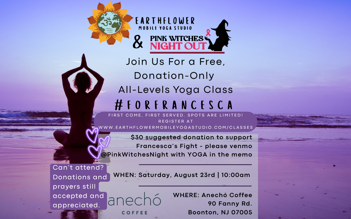 #ForFrancesca Free, Donation-Only 60 Min All Levels Yoga Class w/ Lauren at Anecho Coffee - 10:00am