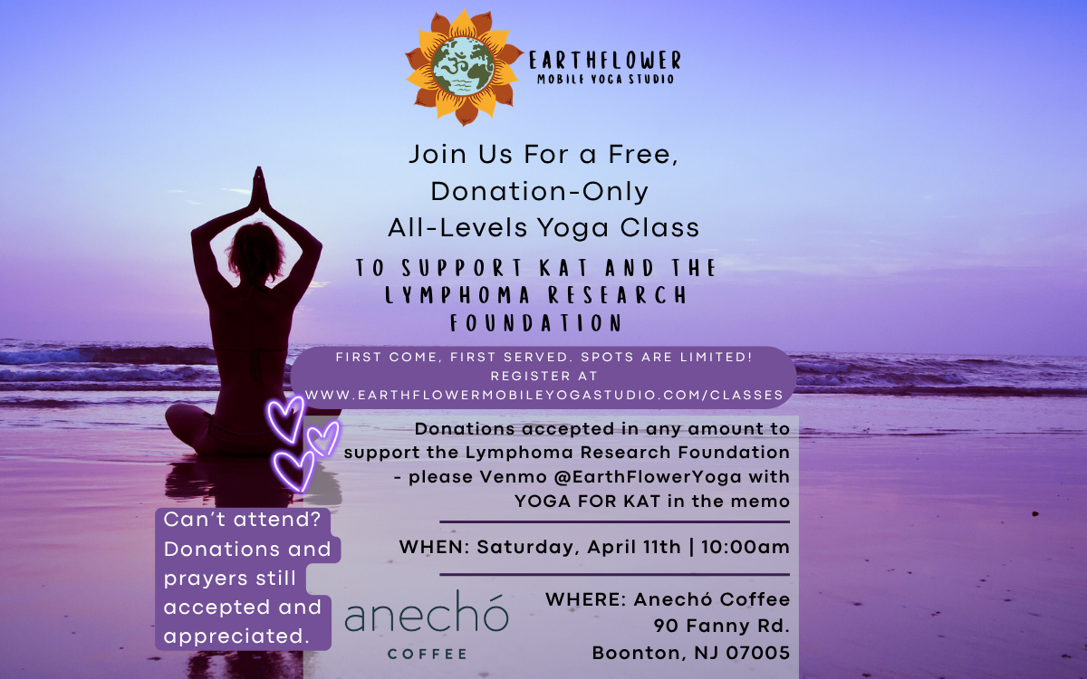 Donation-Only 60 Min All Levels Yoga Class w/ Lauren at Anecho Coffee To Support Kat &amp; The Lymphoma Research Foundation - 10:00am
