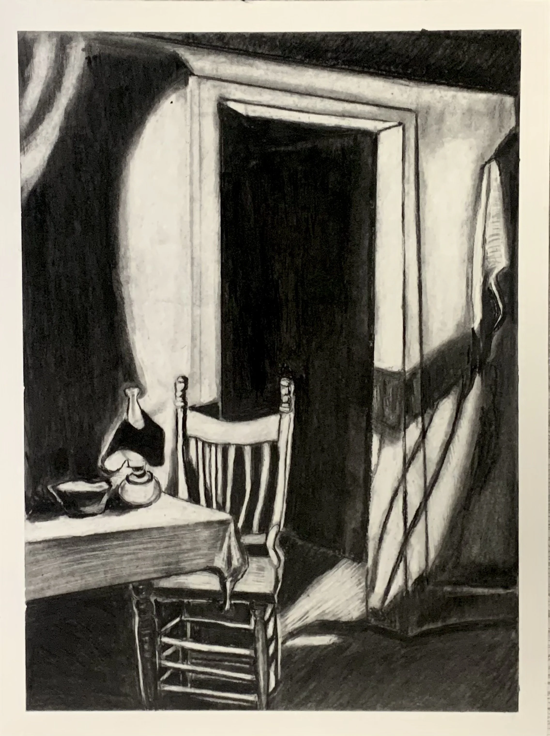 Study of  "Lamplight" by Wanda Gág, 2025
charcoal on paper
18 x 24 in.