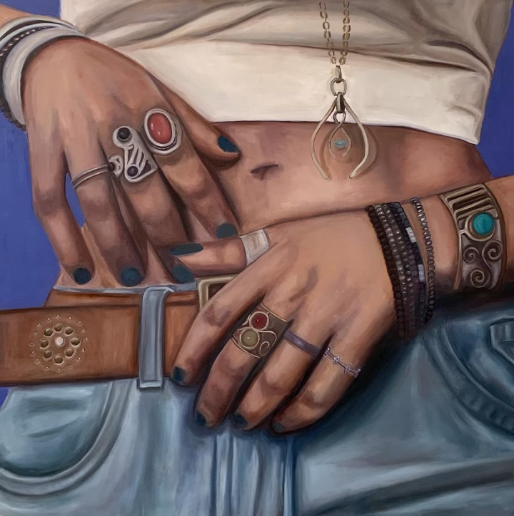 Blue Nail Polish, 2025
oil on canvas
59 x 60 in.