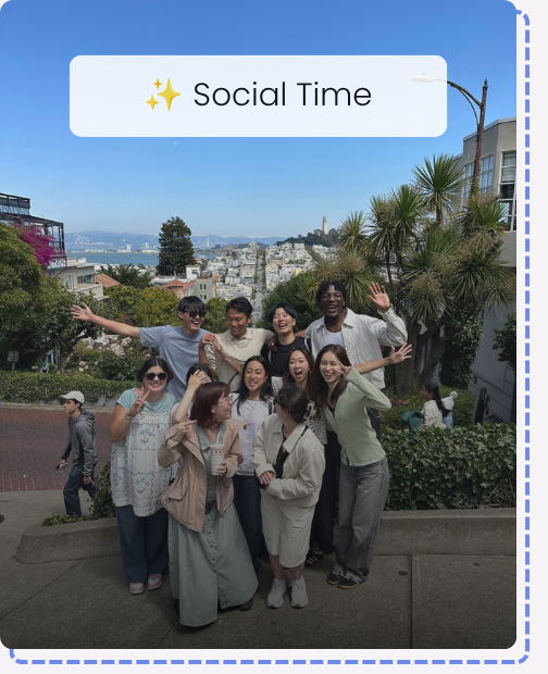 JASC delegates hang out together, capturing free time and city exploration during the student exchange program.