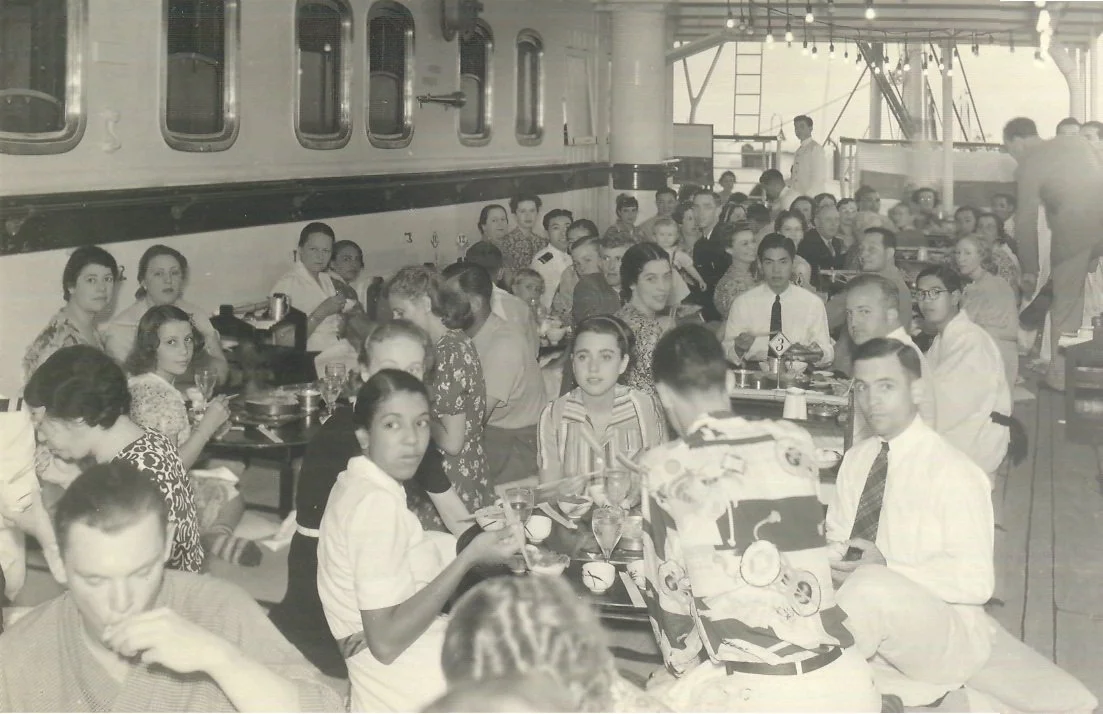 1934 American Delegates aboard the Blank sailing to Japan from San Francisco Port.