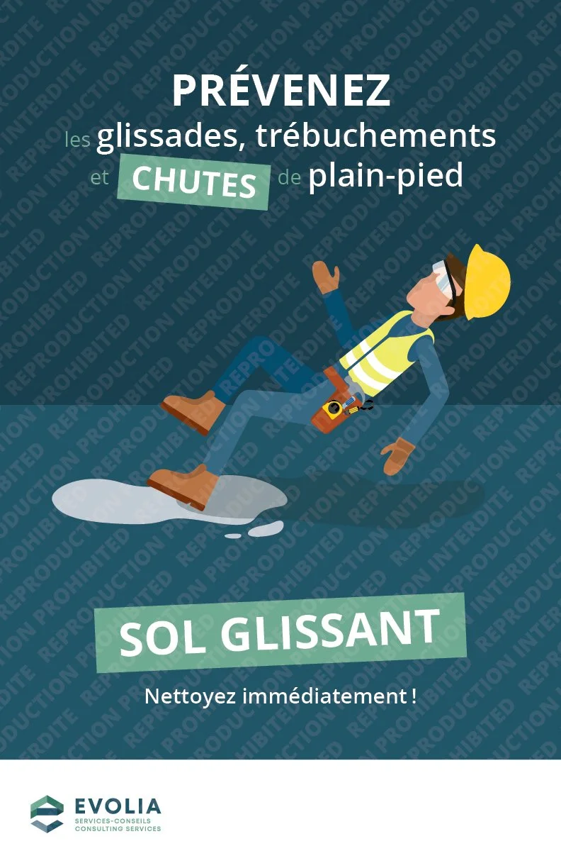 Info.006 – Prévenir les Chutes : Glissades (FR) – Coroplast