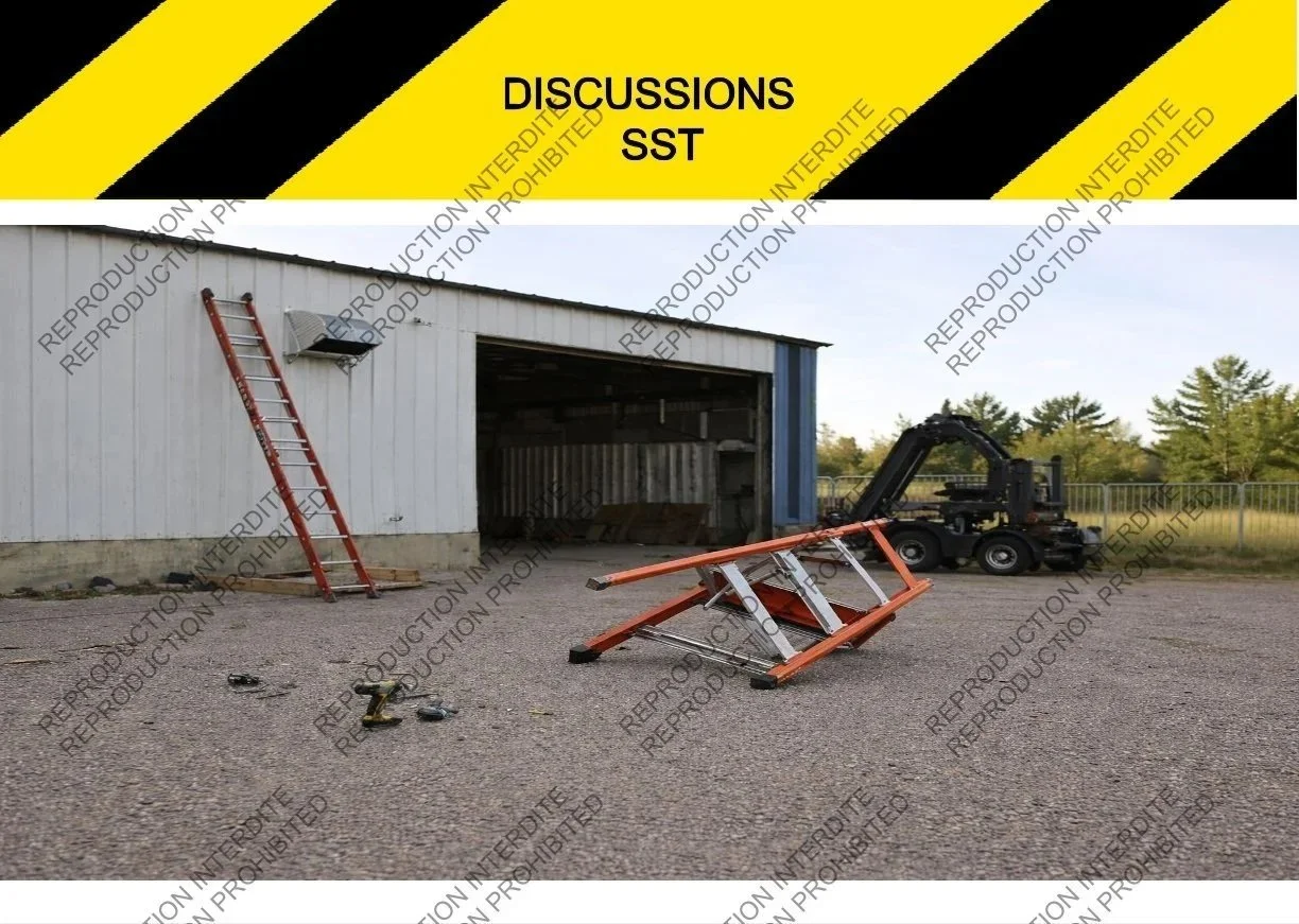 DISC.003.Fr. Discussions SST. Travail en hauteur. Chute escabeau