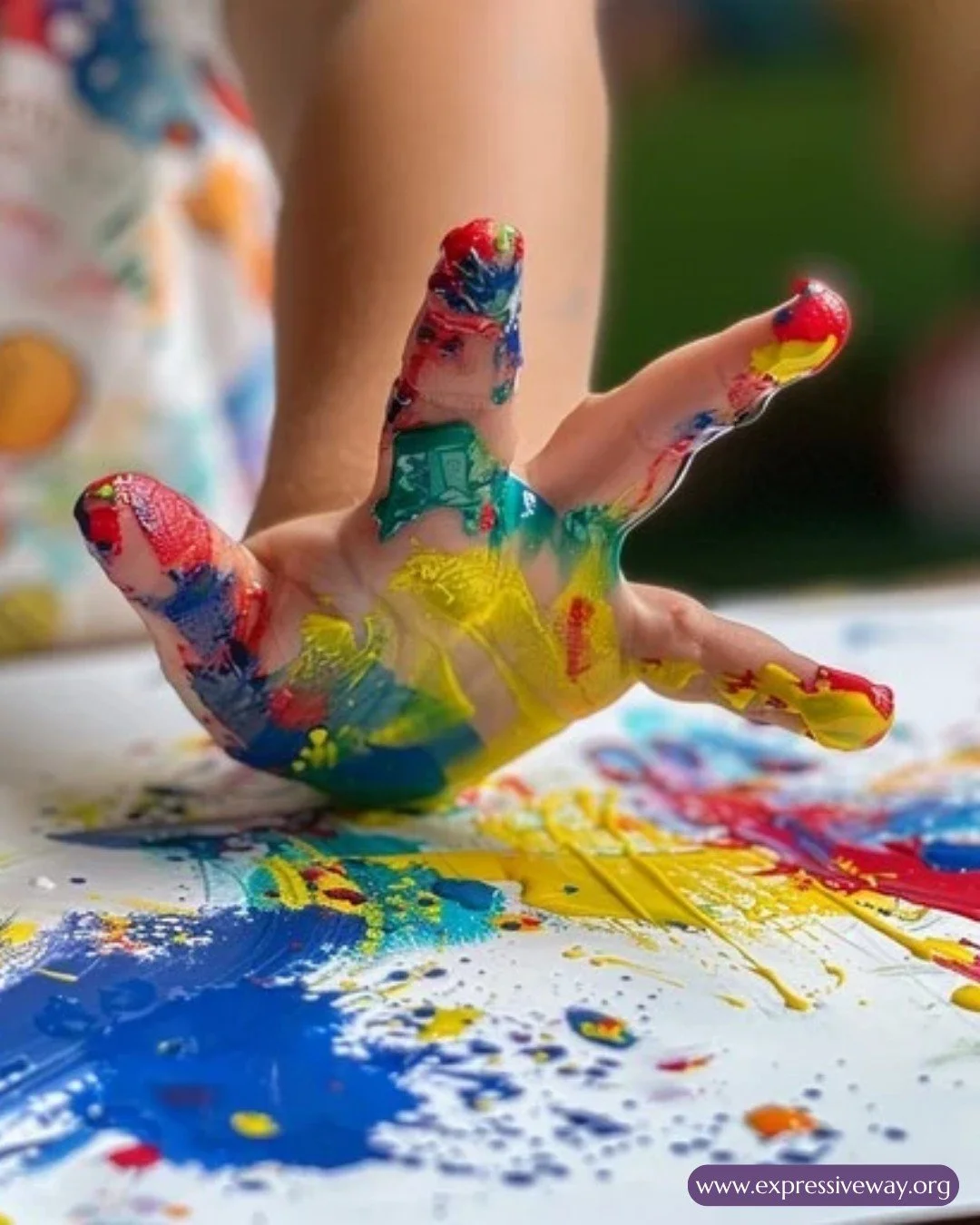 Some emotions are difficult to put into words.

They may feel unclear, layered, or just beyond language. In these moments, creative expression can offer another way to explore what is present.

A color, a shape, or even a simple handprint can hold me