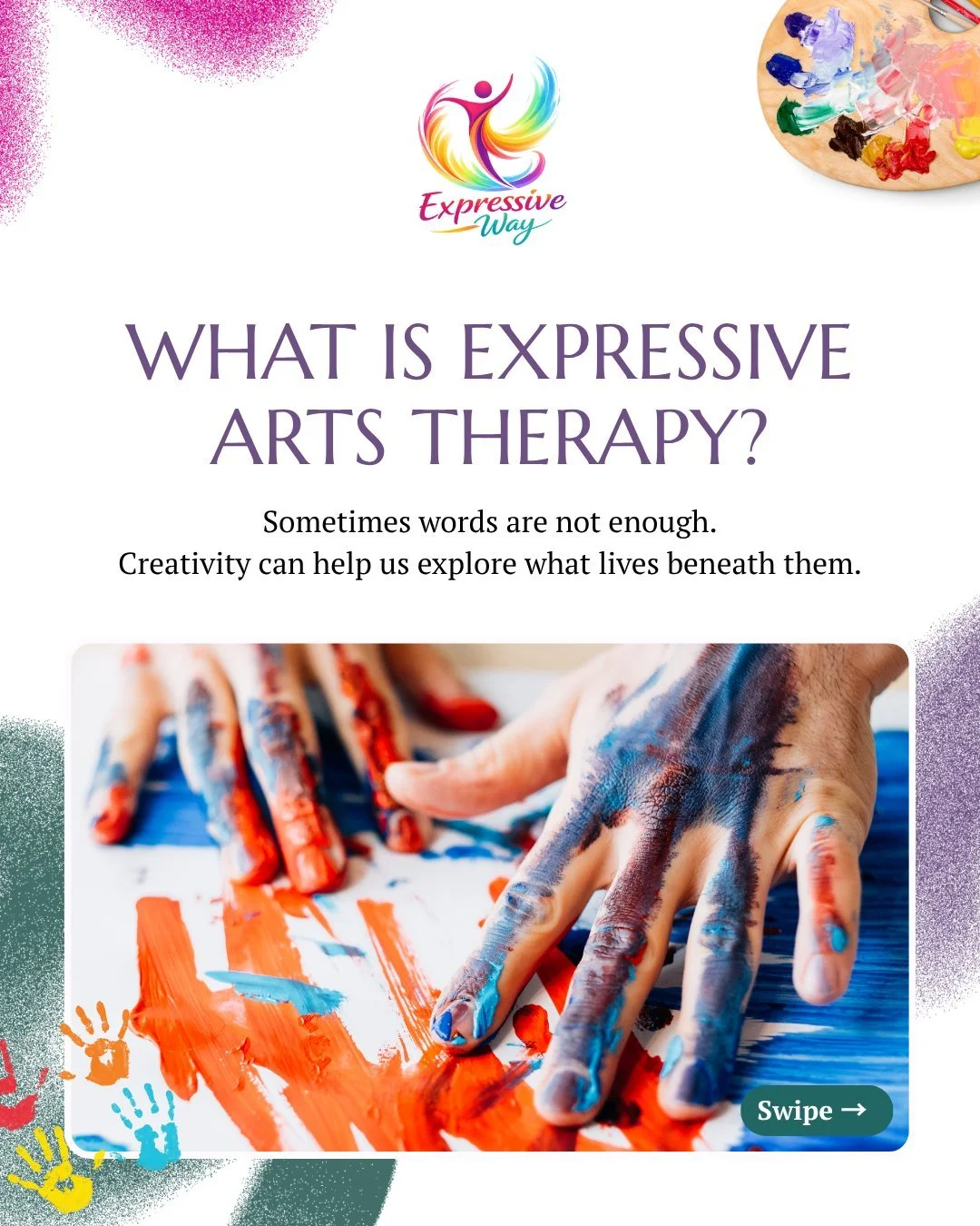 Creativity has long been part of how humans make sense of difficult experiences. 🎨

When someone has experienced trauma, the body and mind may hold emotions that are difficult to put into words. In expressive arts therapy, creative expression become