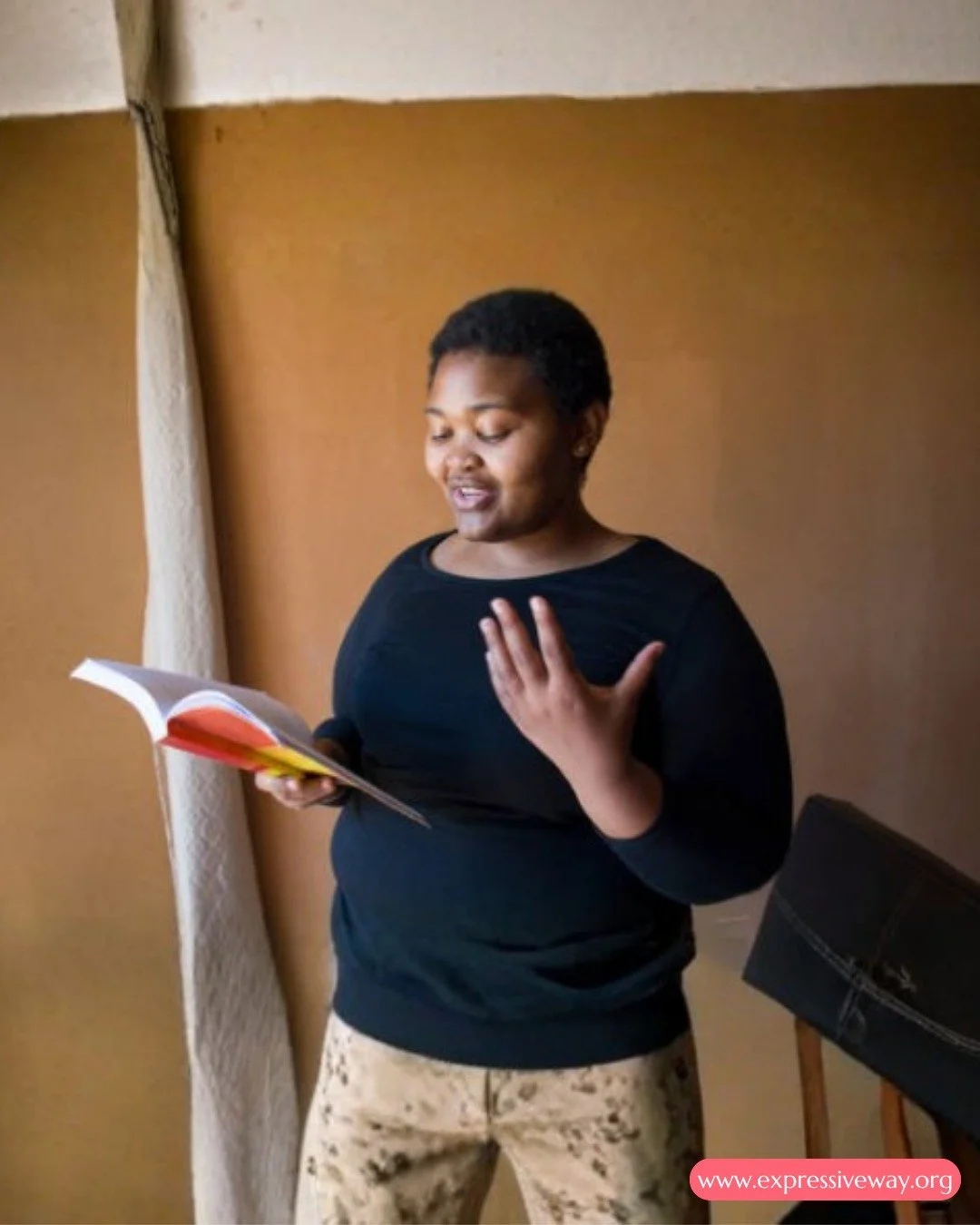 Spoken word and poetry are used in expressive arts therapy as tools for expression

Not performance
Not perfection

They help people:
&bull; put language to experience
&bull; externalize thoughts
&bull; hear their own voice out loud

Speaking words c