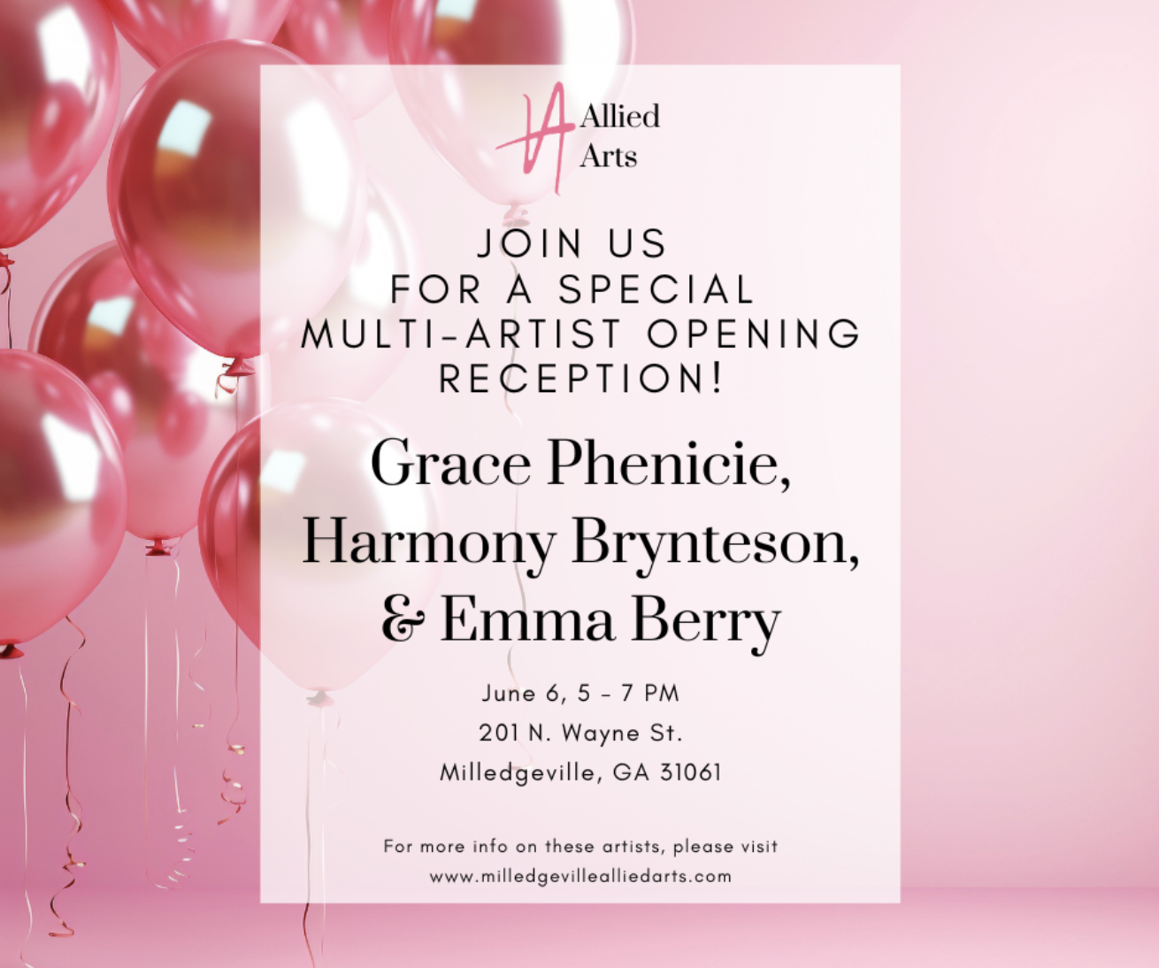 Grace Phenicie, Harmony Brynteson, & Emma Berry Reception