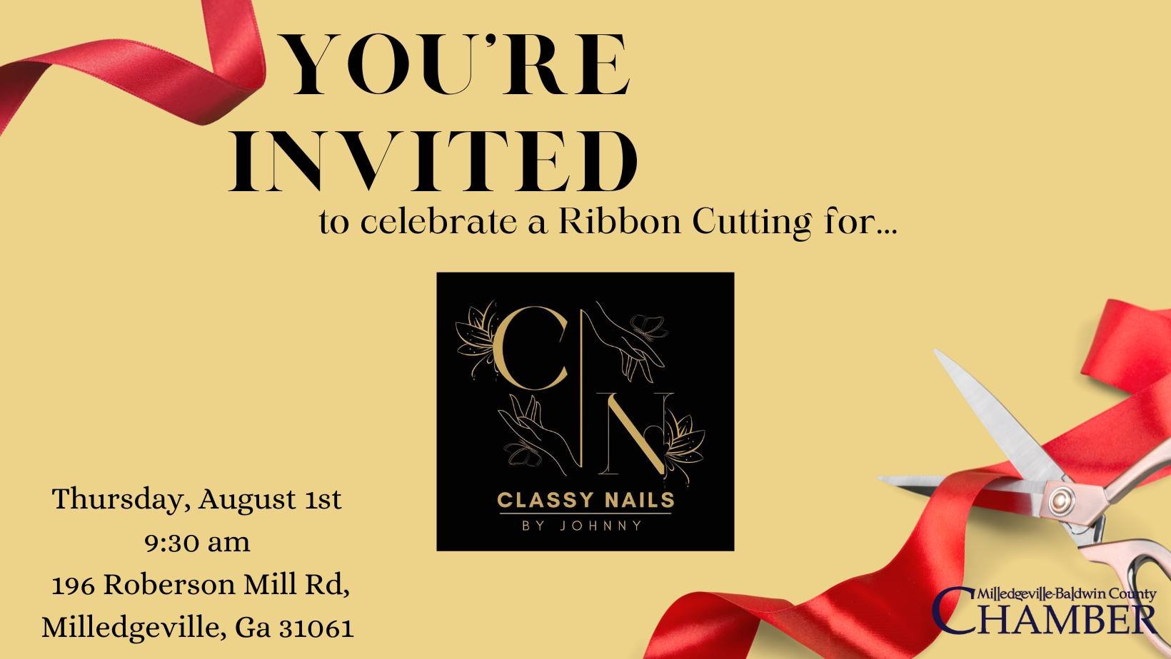Classy Nails Ribbon Cutting // Milledgeville-Baldwin Chamber of Commerce