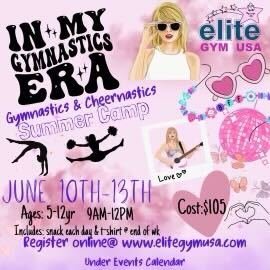 Gymnastics Camp: Taylor Swift Themed at Elite Gym USA
