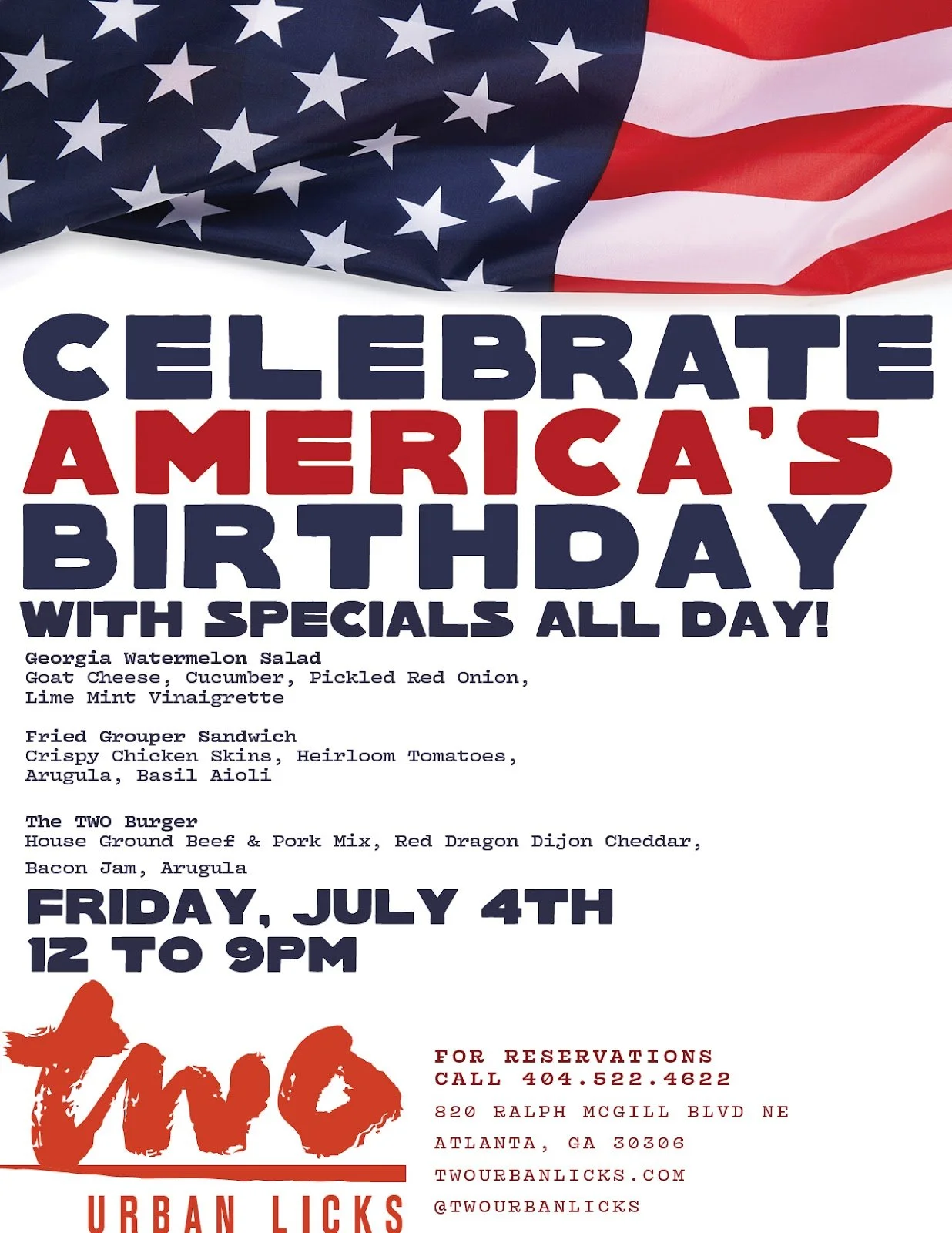 4th Of July at Two Urban Licks