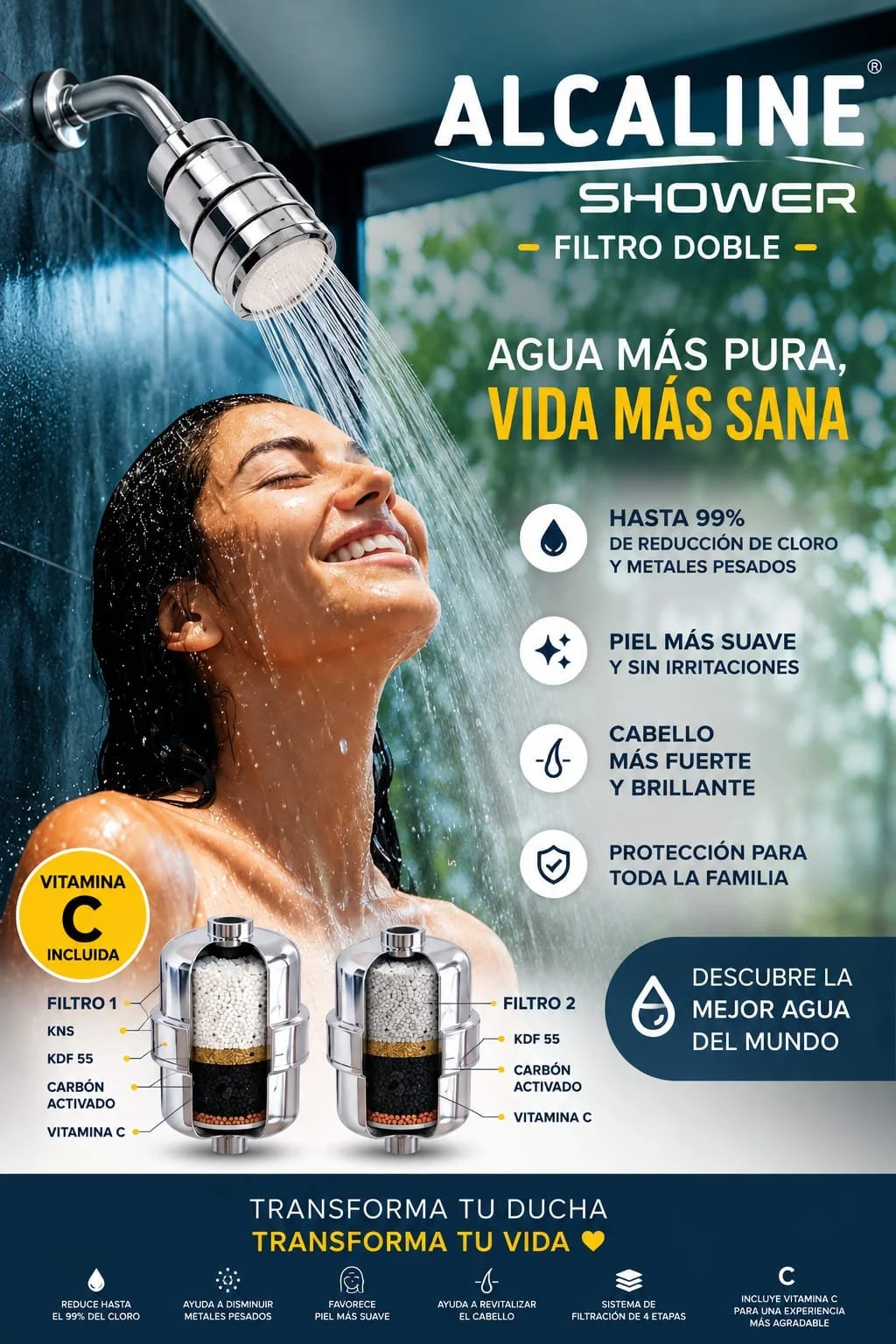 REGADERA NIPPONFLEX DOBLE FILTRO