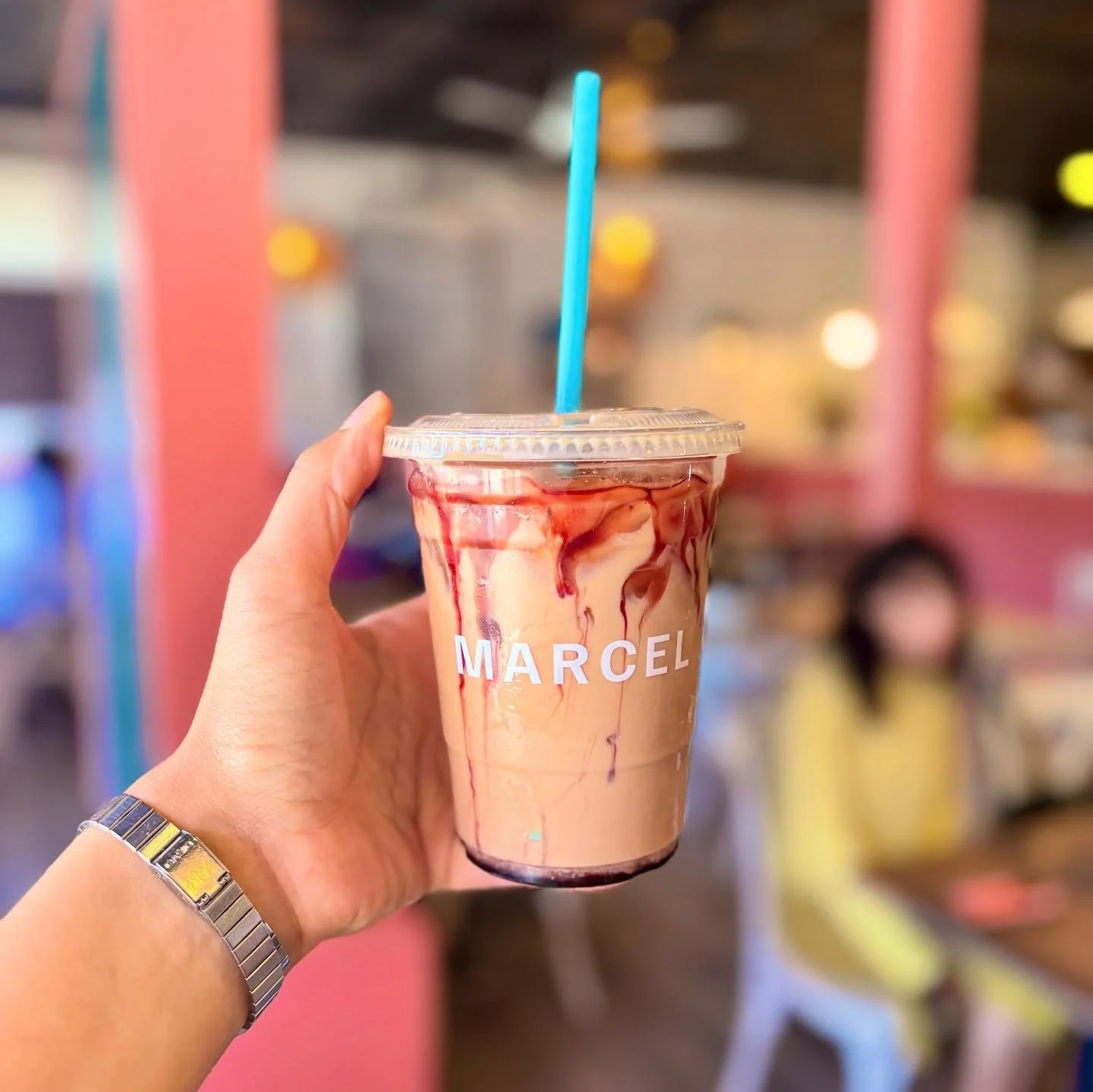 We call this.. THE BLOODY CHAI 🩸 Except it&rsquo;s actually an incredibly delicious house-made *spiced pomegranate molasses* that we add to our @yogicchai to add the perfect cozy taste you&rsquo;re looking for this spooky season! 💀🖤