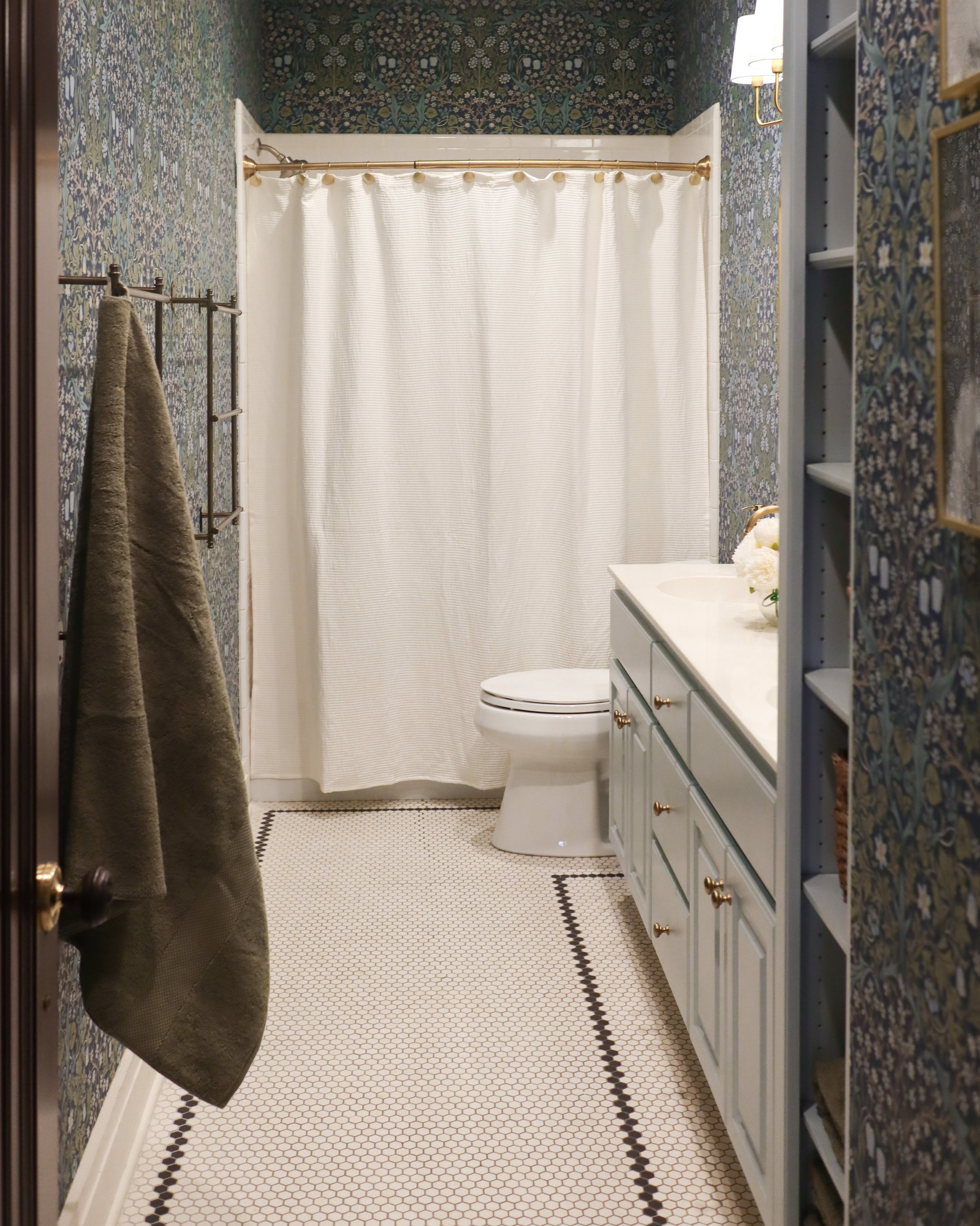 Traditional Blue Bathroom Remodel Nashville