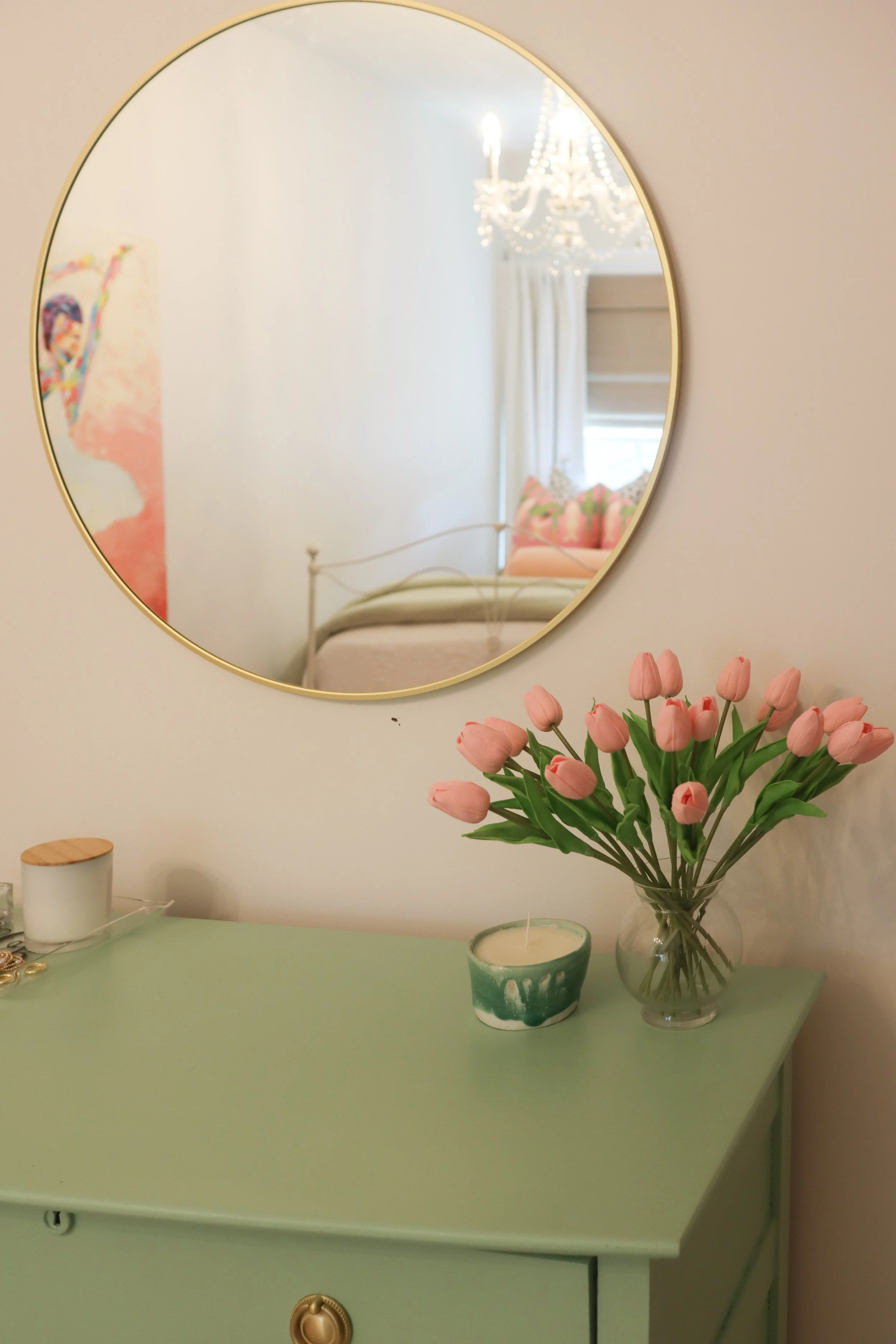 Green and Pink Bedroom Redesign