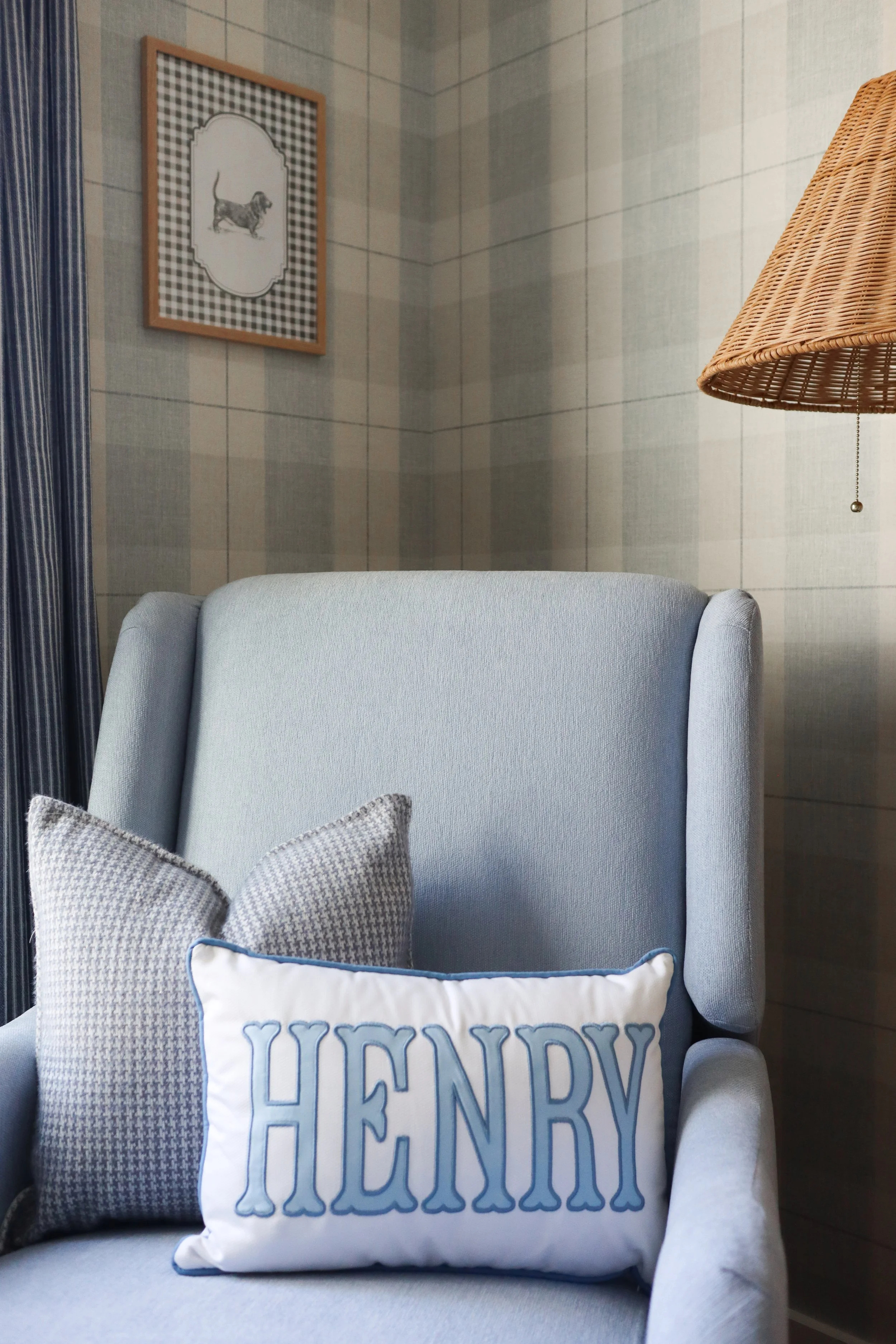 Baby Blue Nursery Rocking Chair
