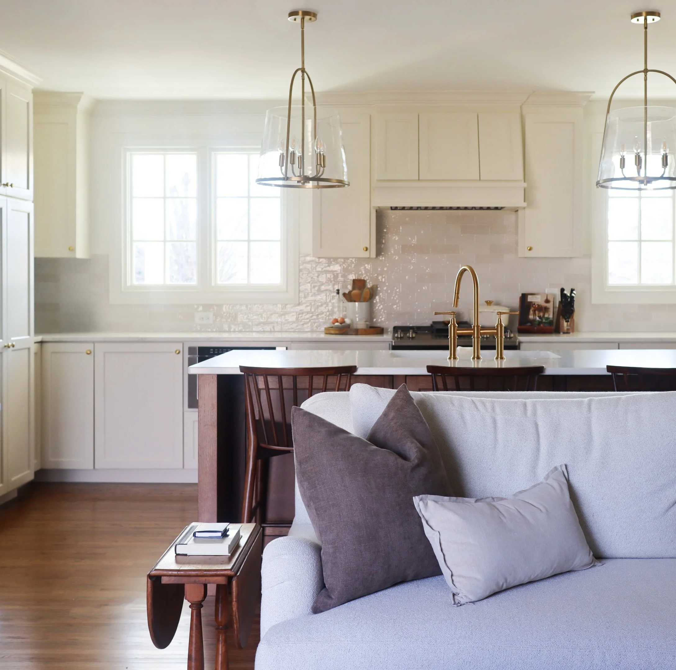 Neutral Nashville home featuring vintage accents, layered textures, and timeless interior design with depth and warmth.