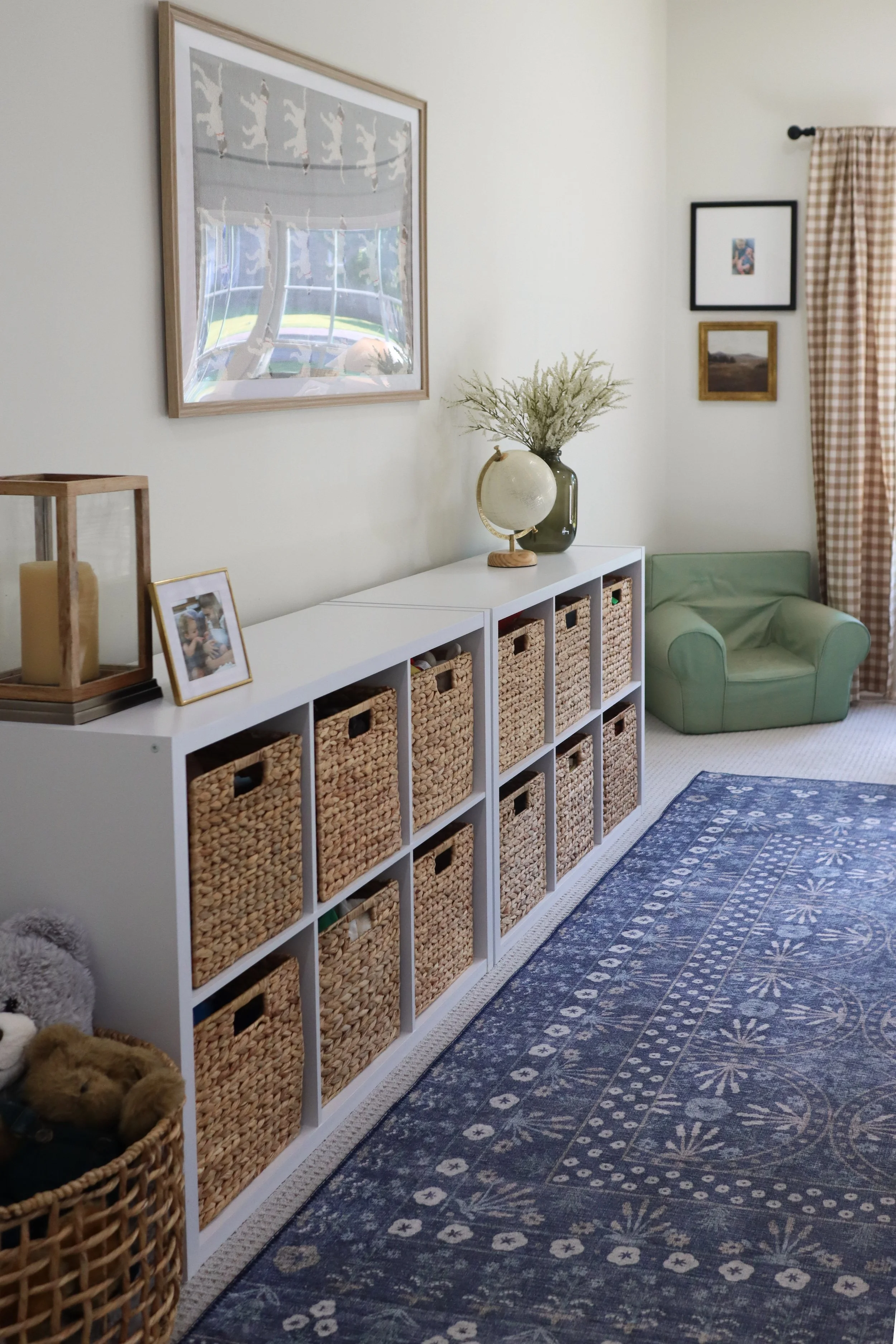 Playroom and office combination designed by Nashville Tennessee interior designer