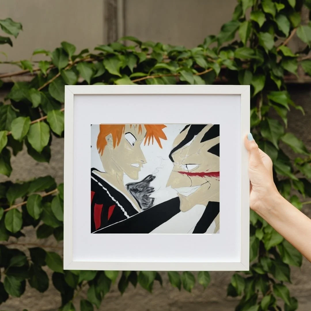 Epic Anime Showdown: Ichigo vs. Kenpachi Digital Print
