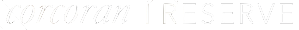 Text that reads 'corcoran | RESERVE' on a black background.