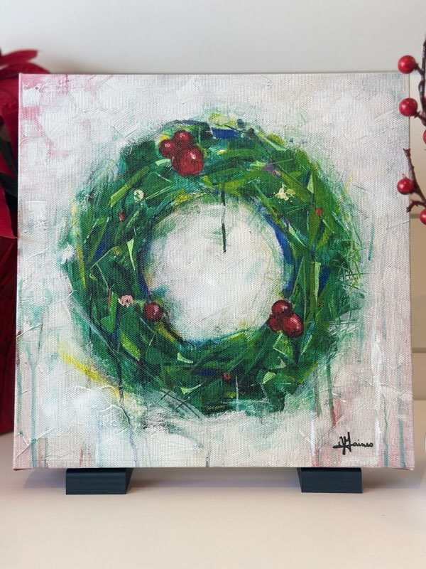 Christmas Wreath Limited Edition Print 10 x 10