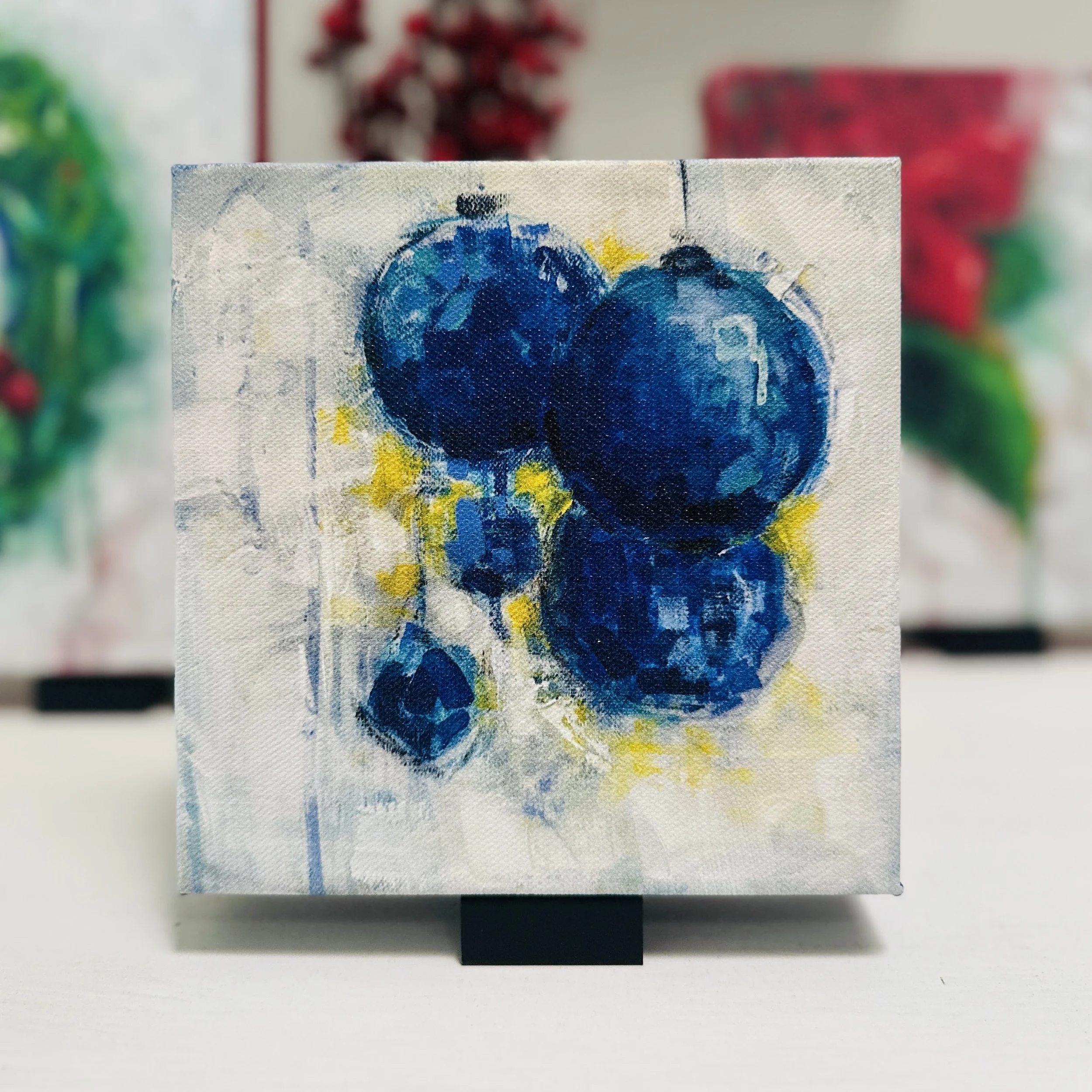 Blue Ornaments Limited Edition Print 6 x 6