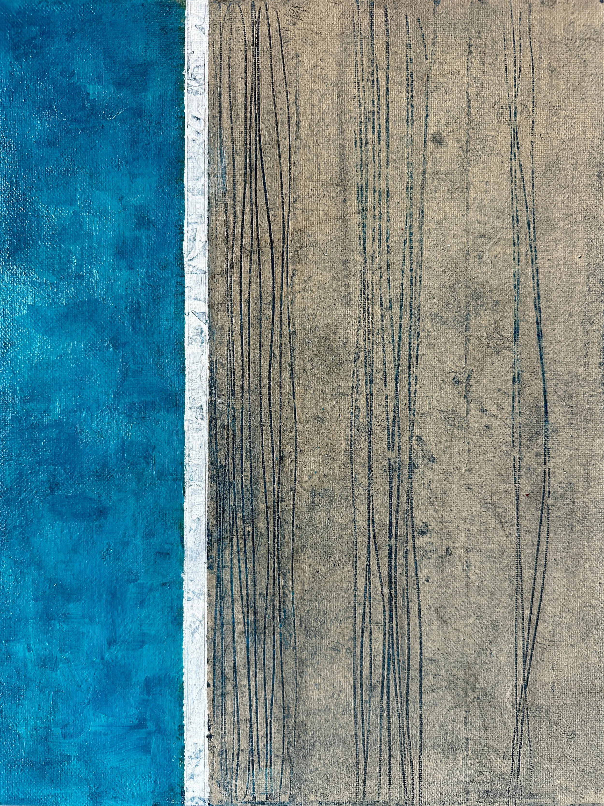 Beach Calm Abstract Painting | Serene Coastal Wall Art by Jodi Gaines